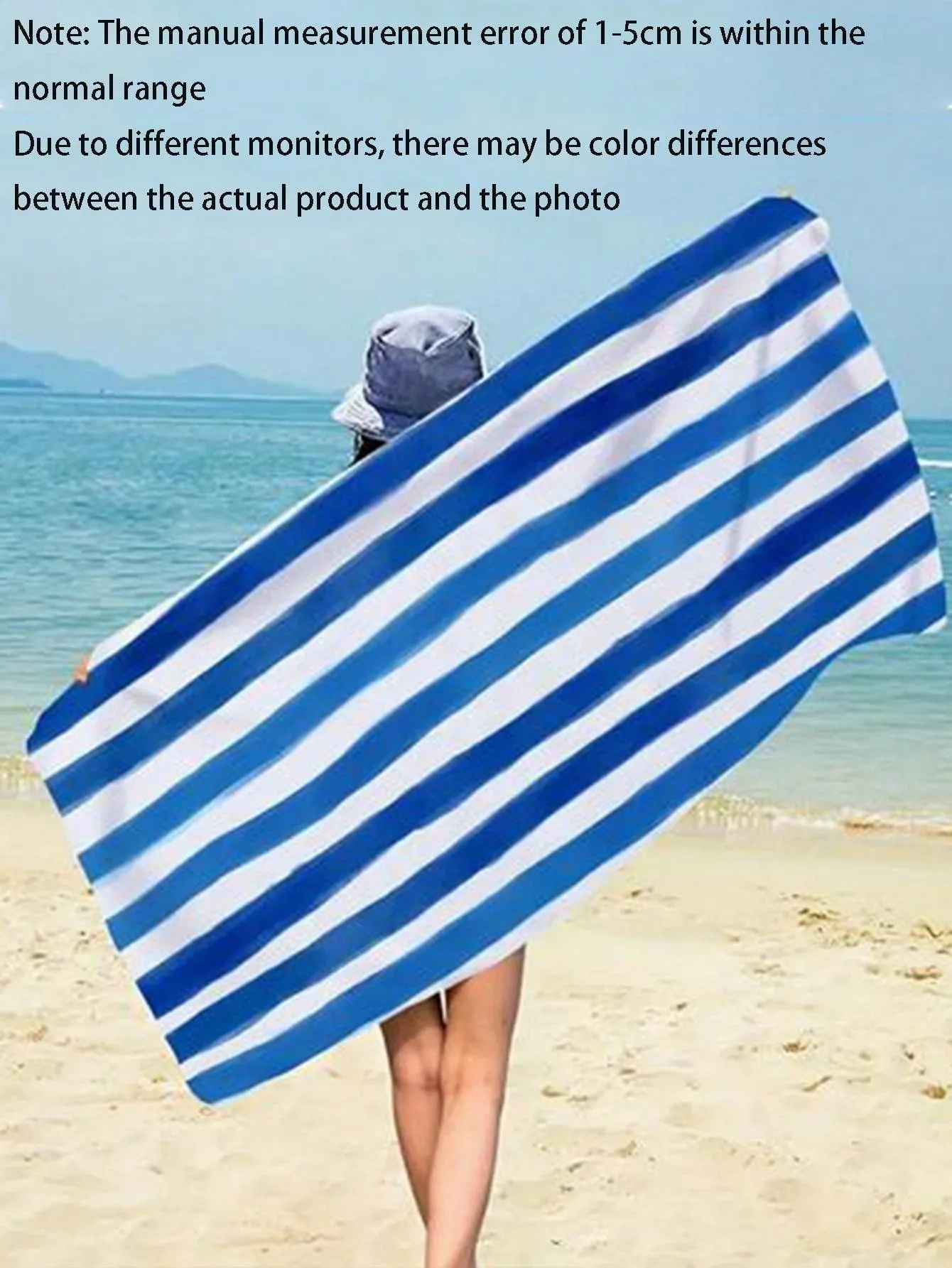 1pc Thickened Microfiber Beach Towel Swimming Bath Towel Large Sand-Proof Towel