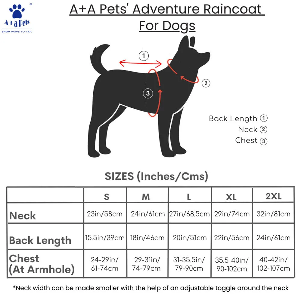 A a Pets' Adventure Raincoat for Dogs