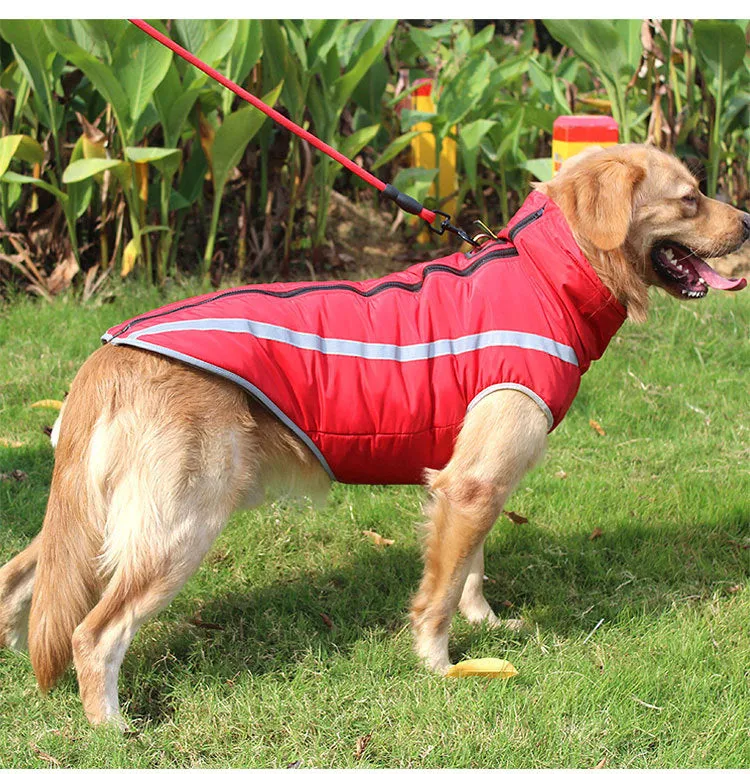 A a Pets' Luxurious Rain & Wind' Protector Jacket for Dogs - Red