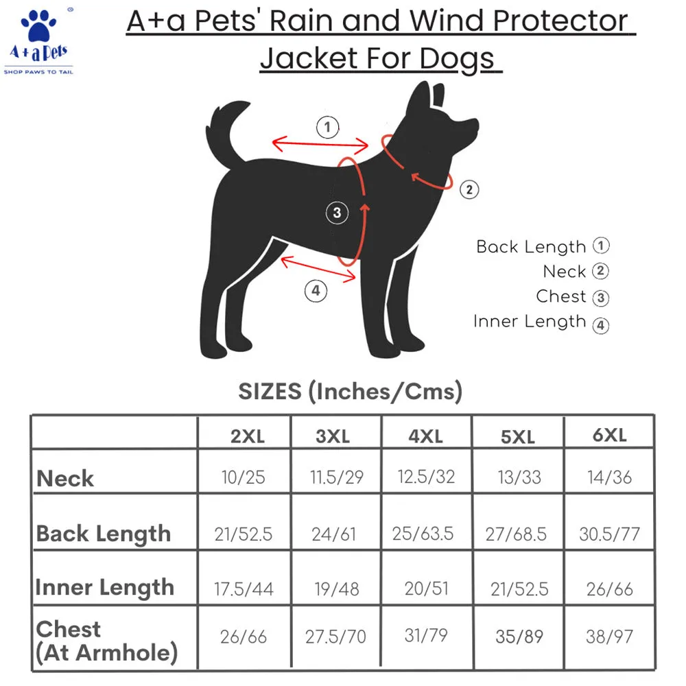 A a Pets' Luxurious Rain & Wind' Protector Jacket for Dogs