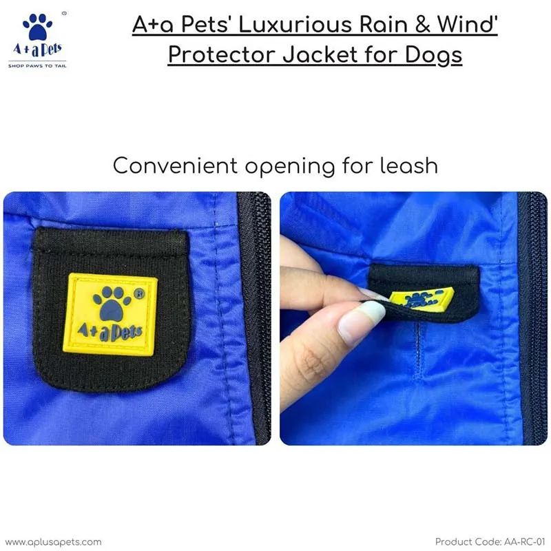 A a Pets' Luxurious Rain & Wind' Protector Jacket for Dogs