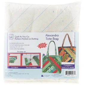 Alexandra Tote Bag Quilt As You Go Preprinted Batting