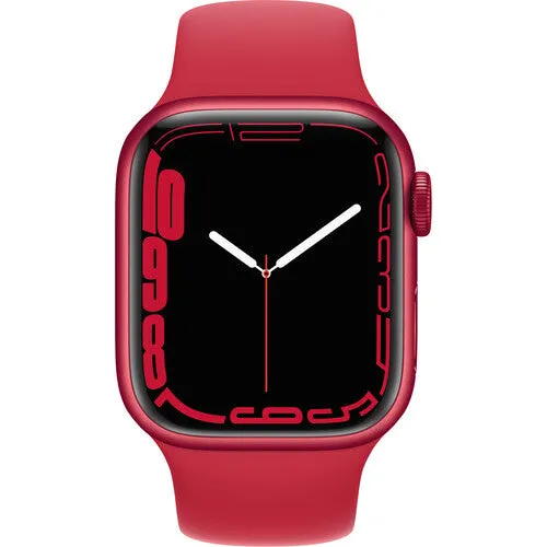 Apple Watch Series 7 GPS   Cellular, 45mm (Product) RED Aluminum Case with (Product) RED Sport Band - Regular