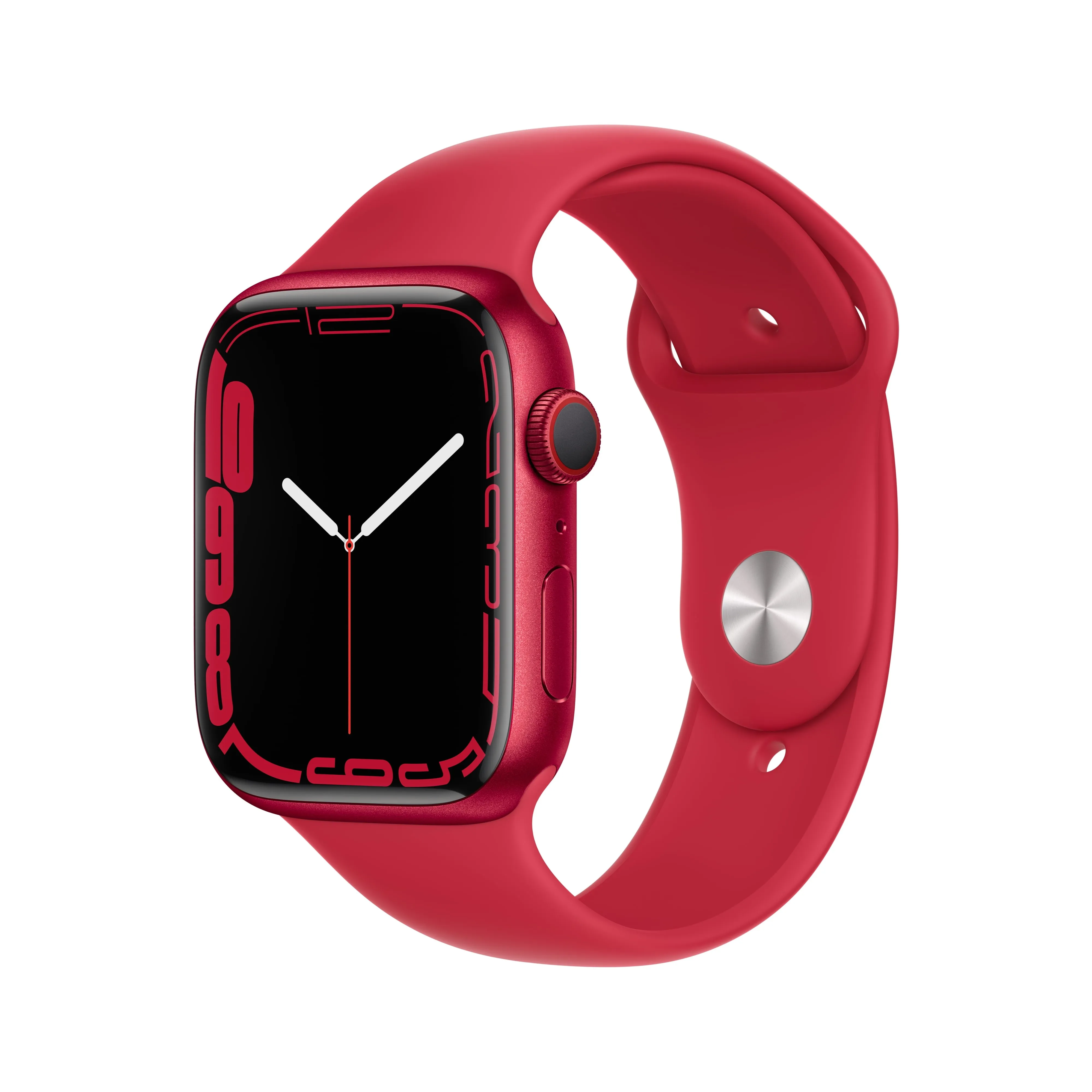 Apple Watch Series 7 GPS   Cellular, 45mm (Product) RED Aluminum Case with (Product) RED Sport Band - Regular