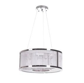 Aston 6/9Lt Crystal Ceiling Light - Nickel/Antique Brass Finish