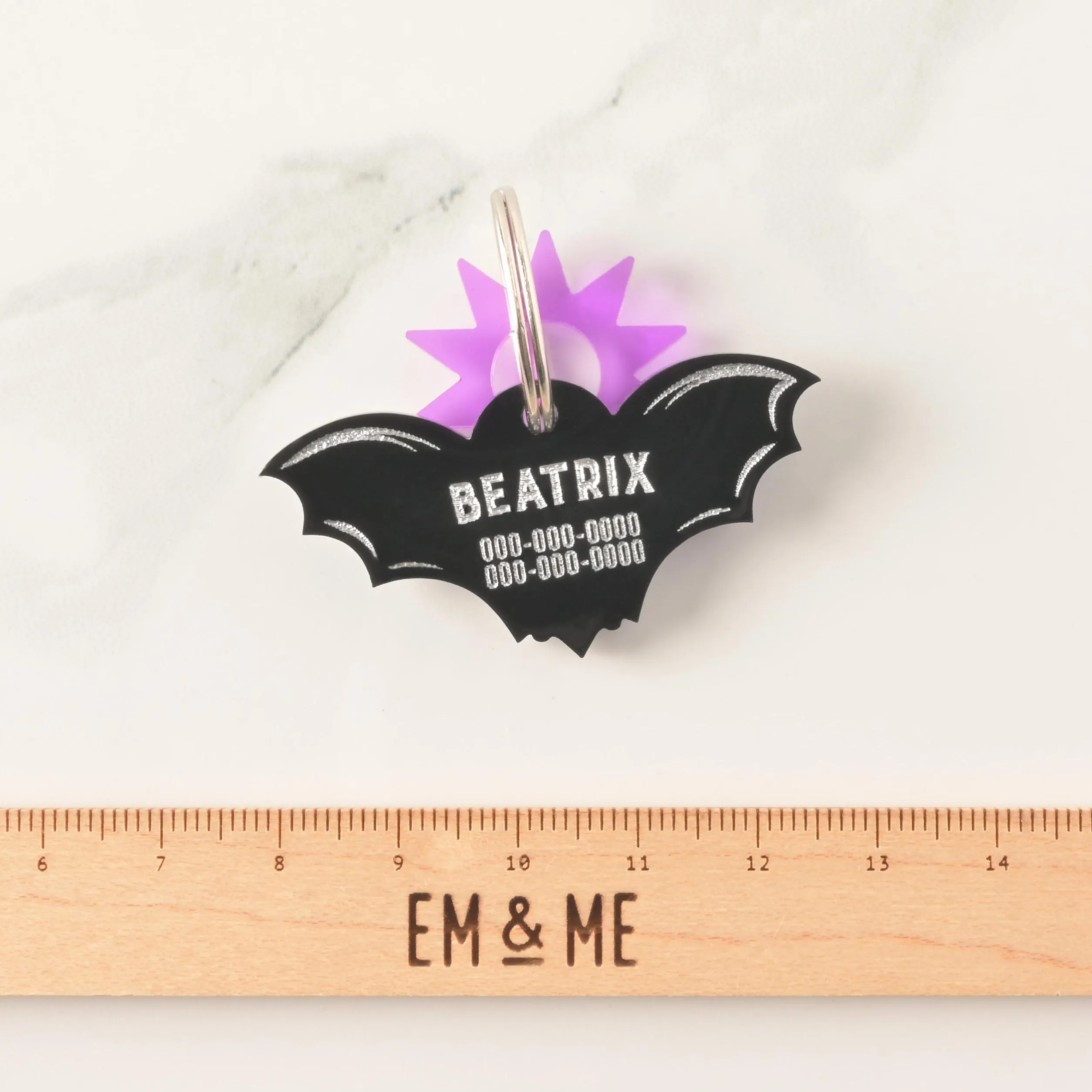 Bat Personalized Pet Tag