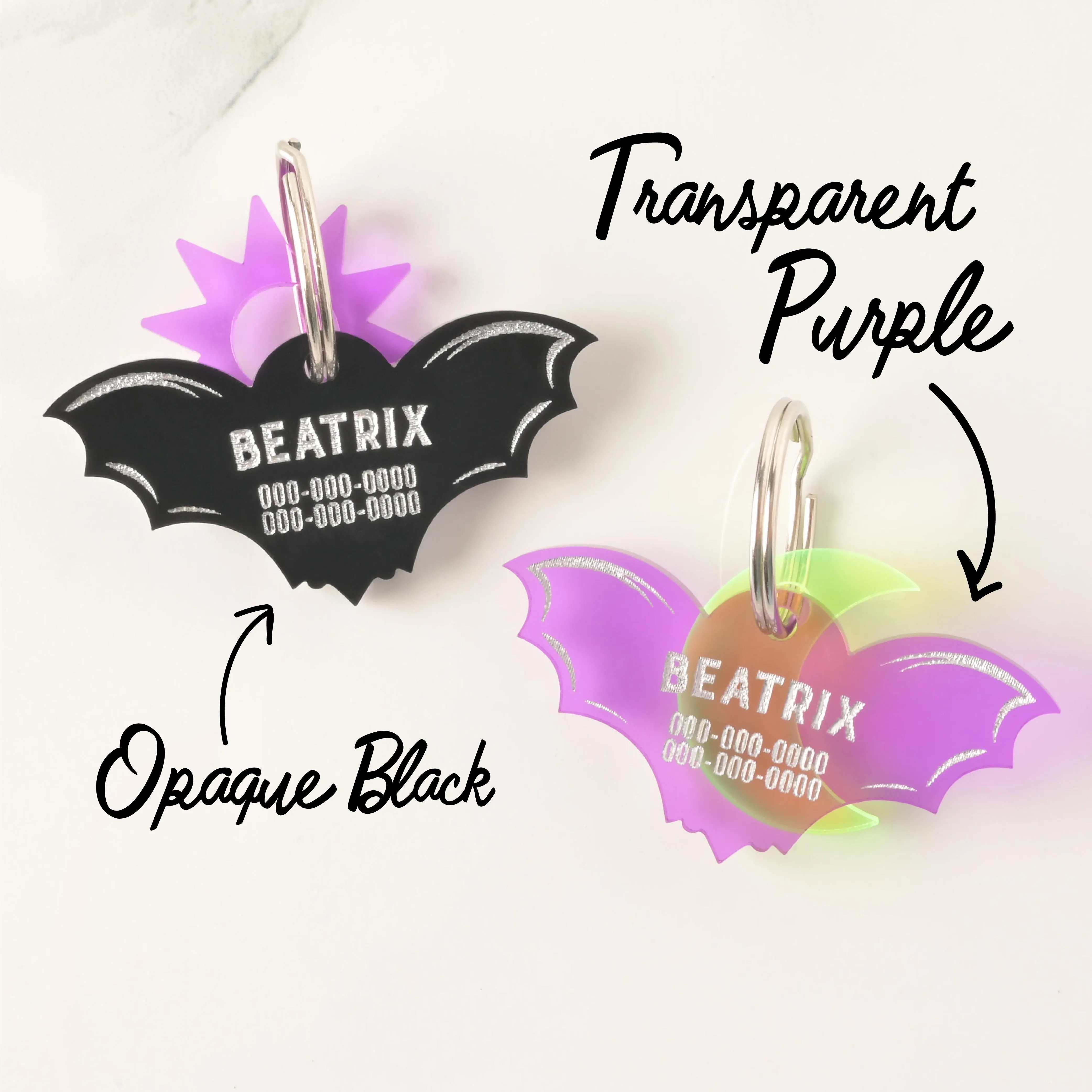 Bat Personalized Pet Tag