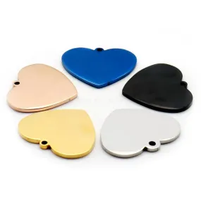 Black Heart Shaped Pet ID Tag | Laser Engraved