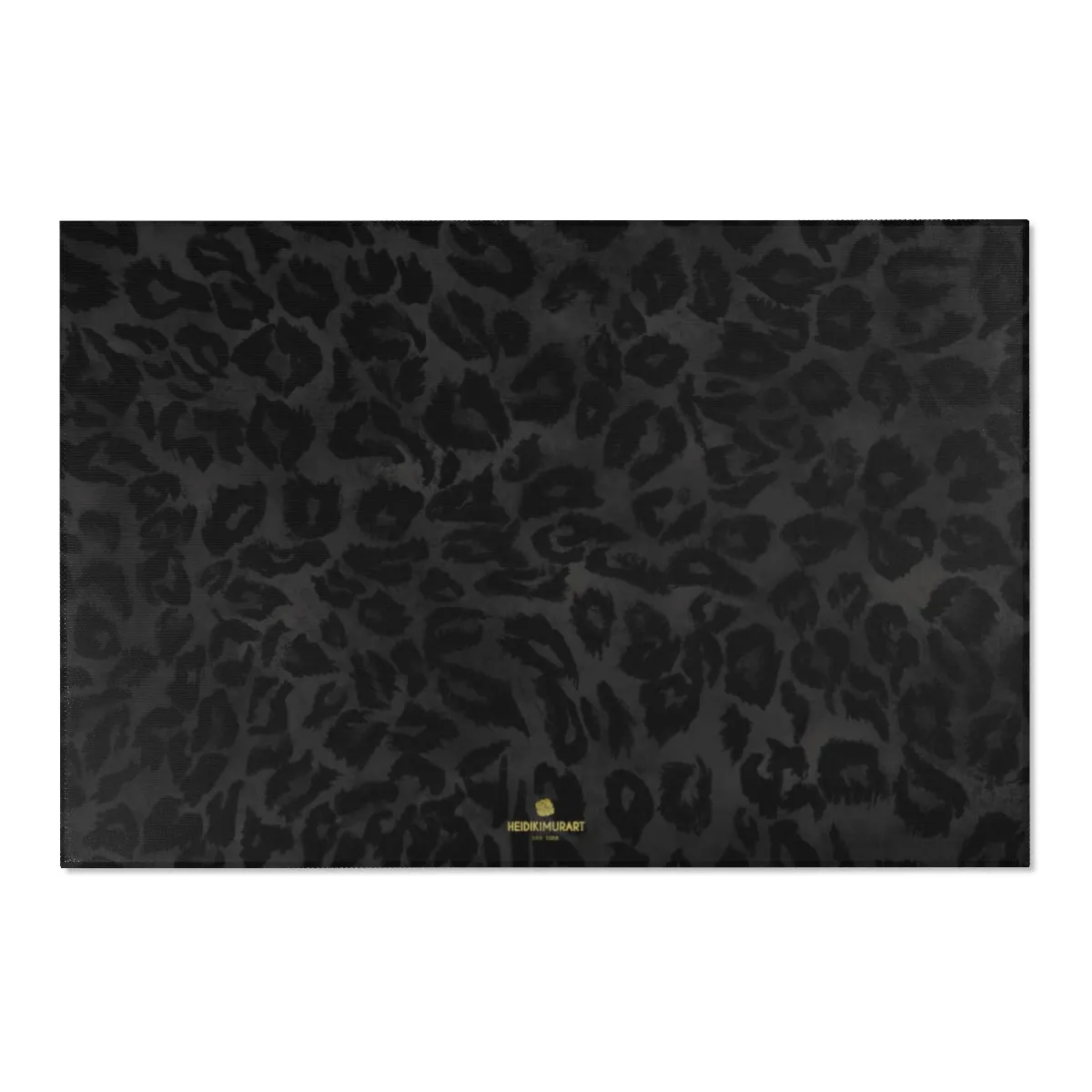 Black Leopard Rug, Sexy Black Leopard Animal Print Designer 24x36, 36x60, 48x72 inches Area Carpet Rugs - Printed in USA