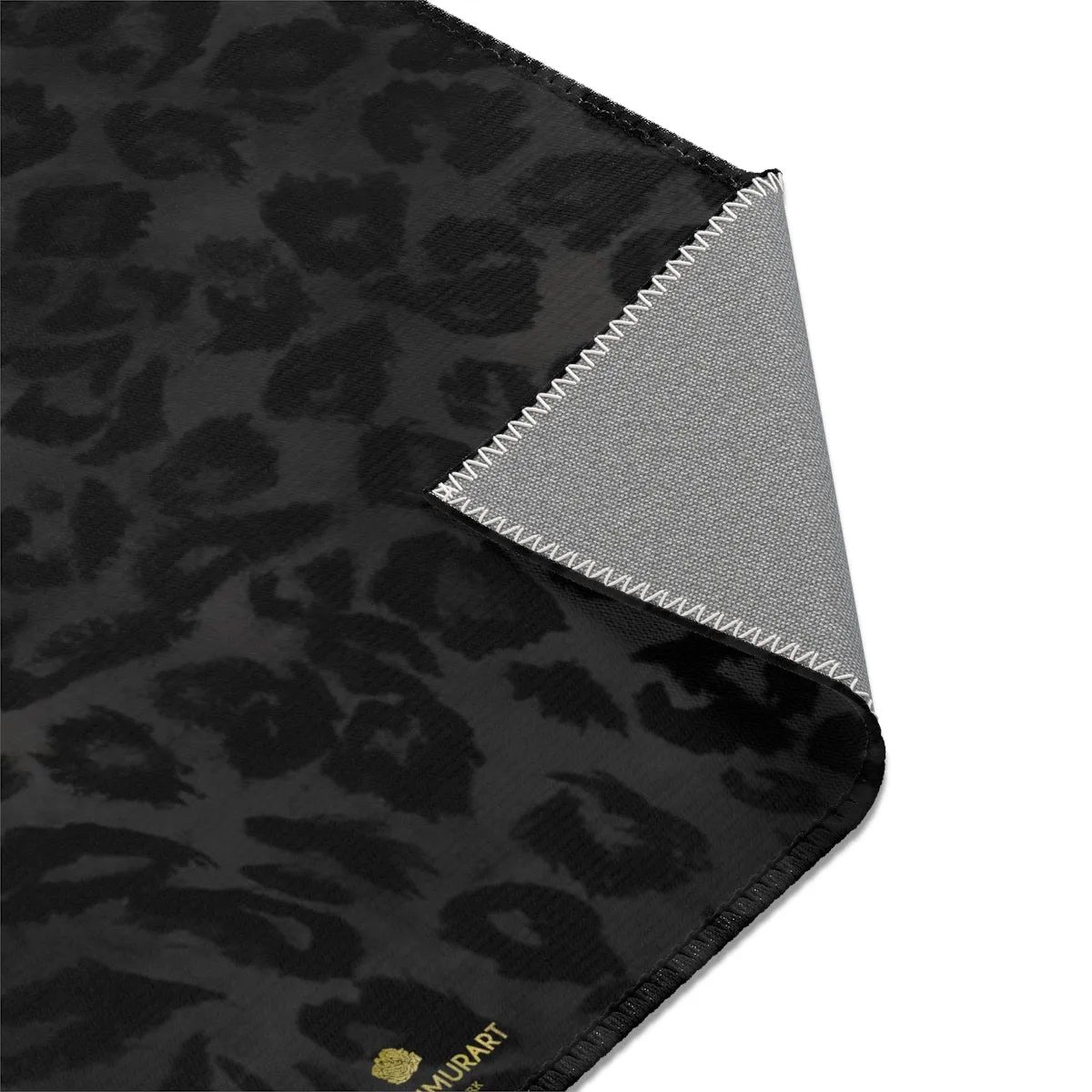 Black Leopard Rug, Sexy Black Leopard Animal Print Designer 24x36, 36x60, 48x72 inches Area Carpet Rugs - Printed in USA