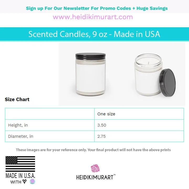 Black Soy Wax Candle, 9oz Best Vanilla or Cinnamon Stick Candle In A Glass Container For Mothers - Made in the USA