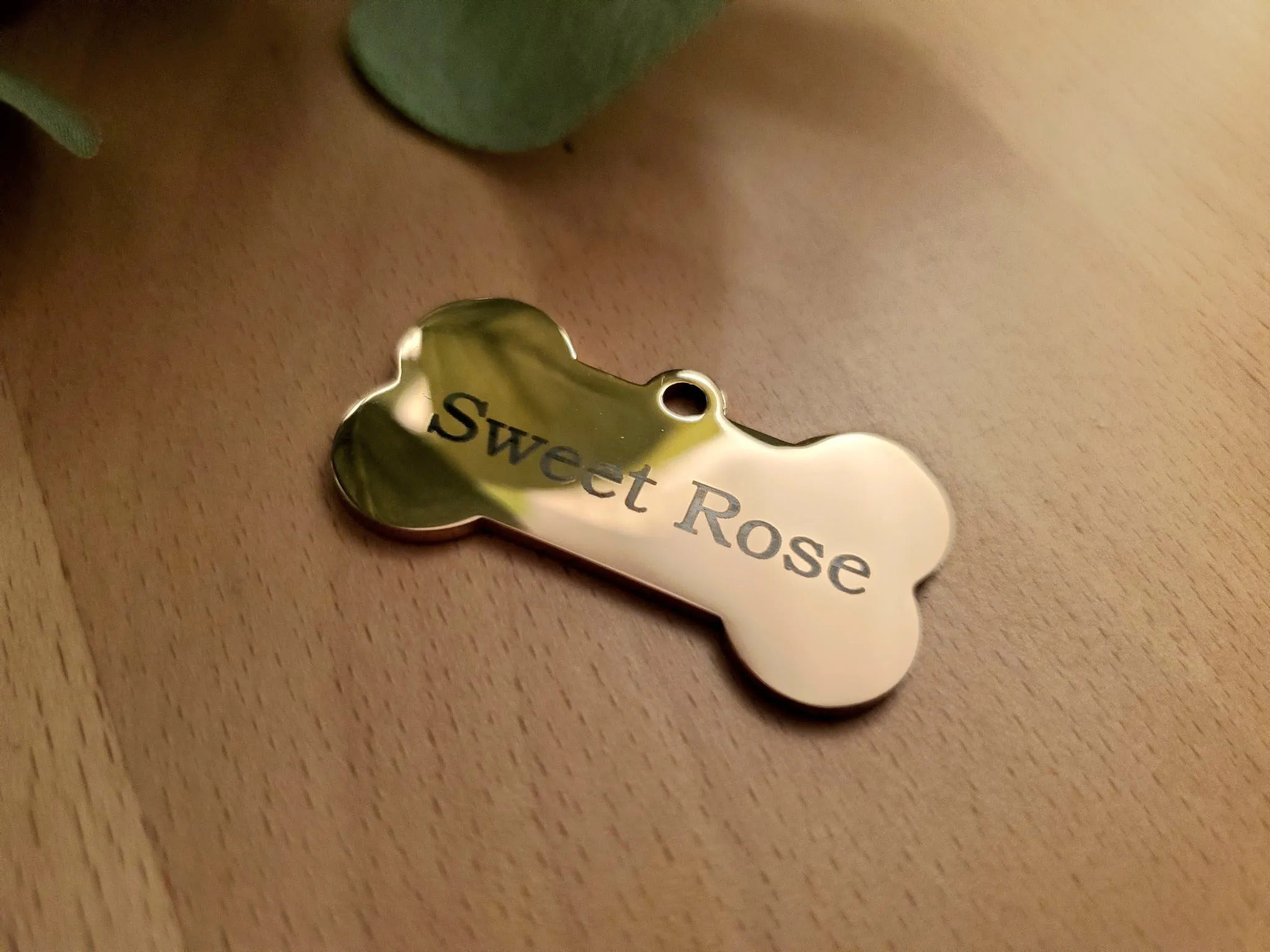 Blue Bone Pet Tag | Laser Engraved Dog Tag Stainless Steel