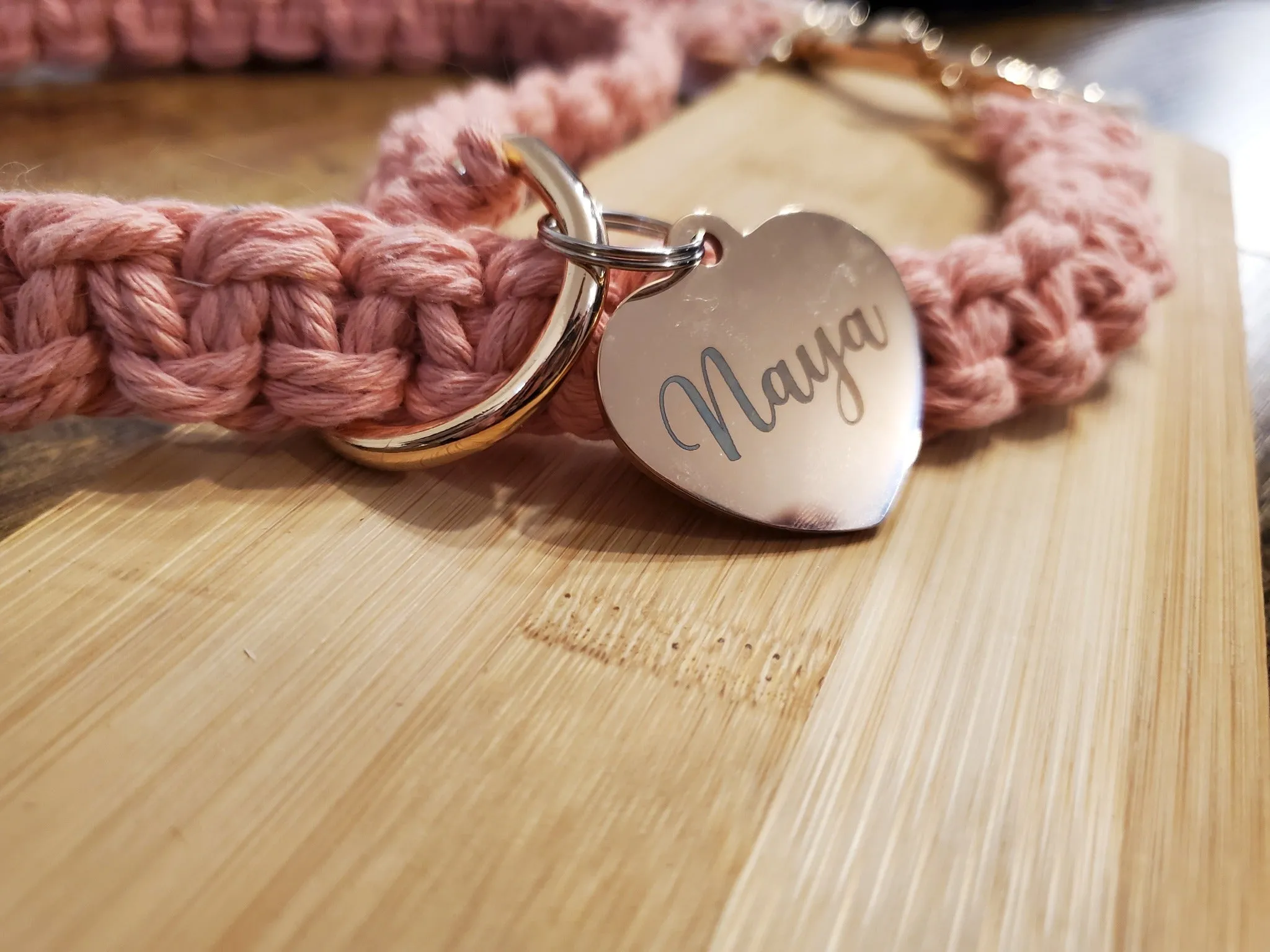 Blue Heart Shaped Pet ID Tag | Laser Engraved