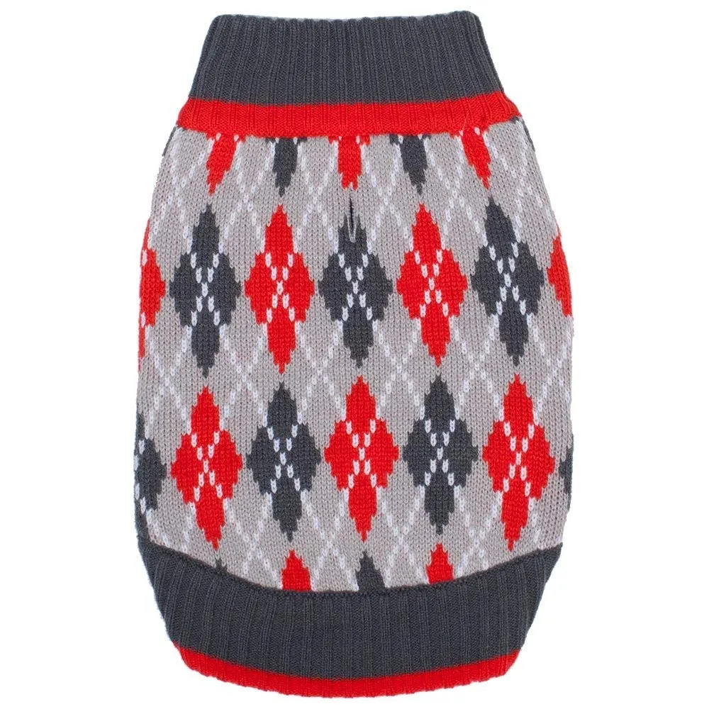 Chic Argyle All Over Dog Sweater