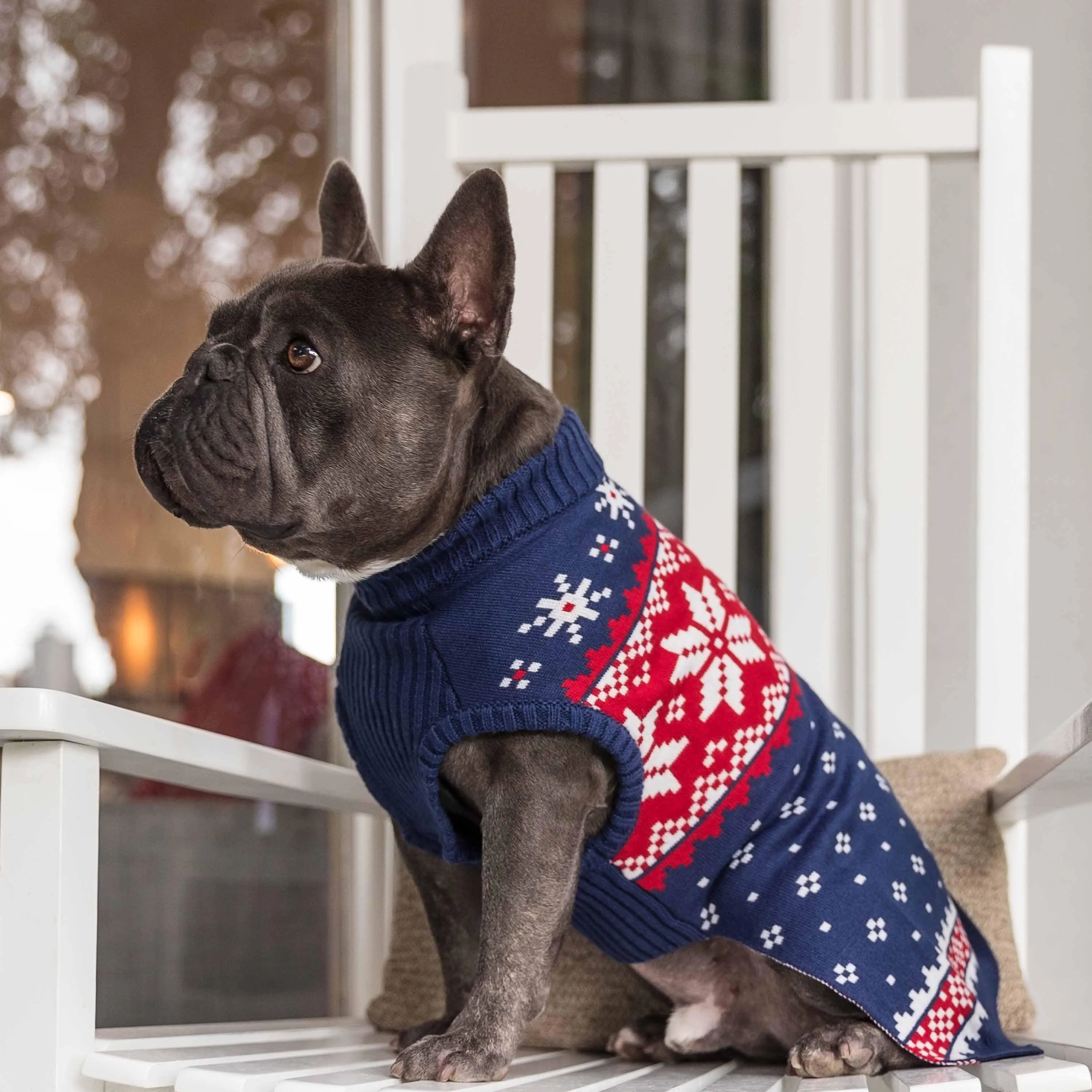 Christmas Snowflake Dog Sweater