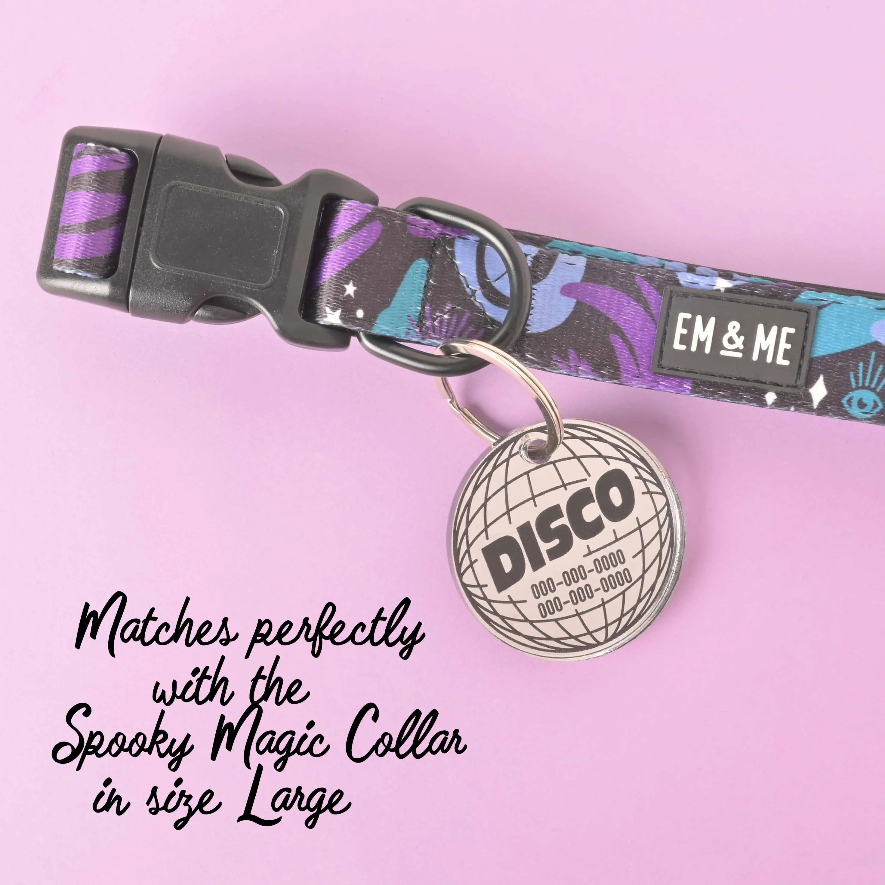 Clifford, Large Disco Personalized Pet Tag