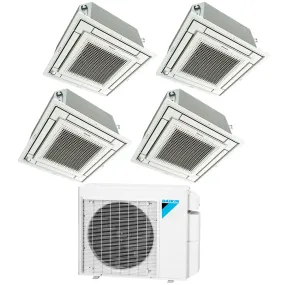 Daikin 4-Zone Ceiling Cassette Ductless Mini-Split 36000 BTU Heat Pump Air Conditioner 9k   9k   9k   9k - 18.1 SEER2