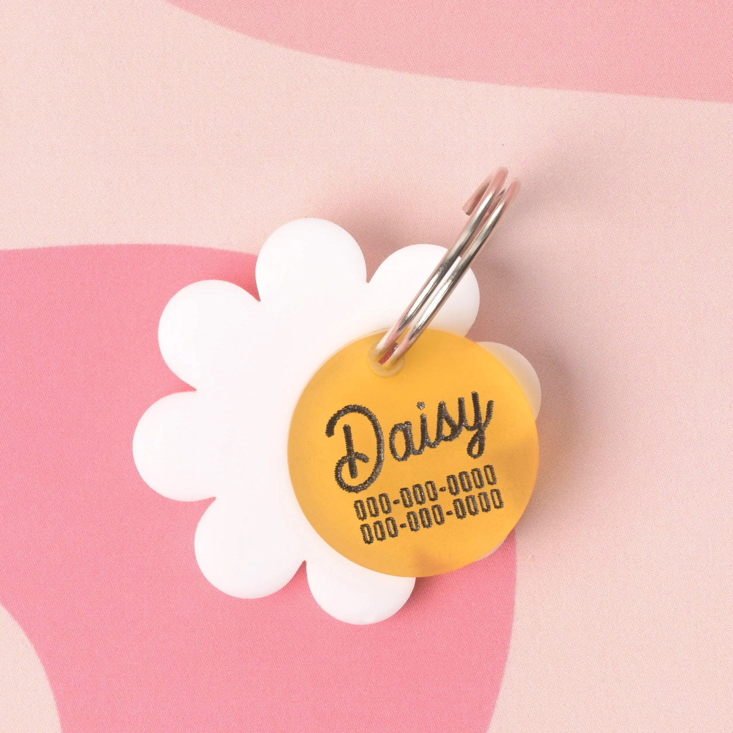 Daisy Flower Personalized Pet Tag