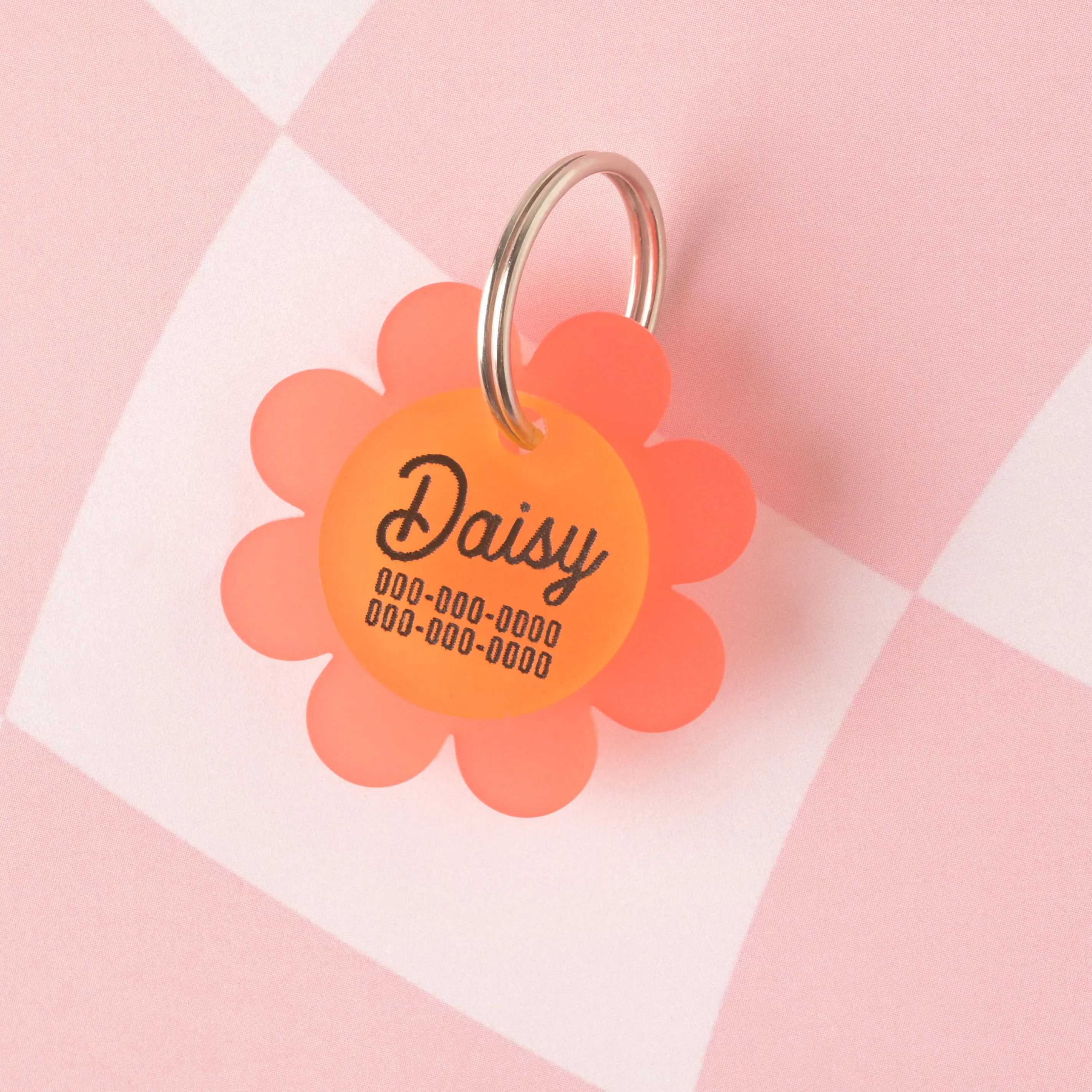 Daisy Flower Personalized Pet Tag