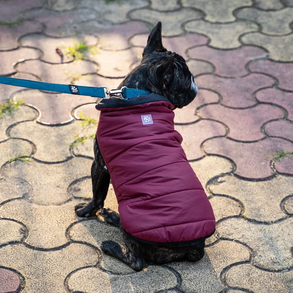 Dear Pet Quilted Jacket for Dogs in Maroon