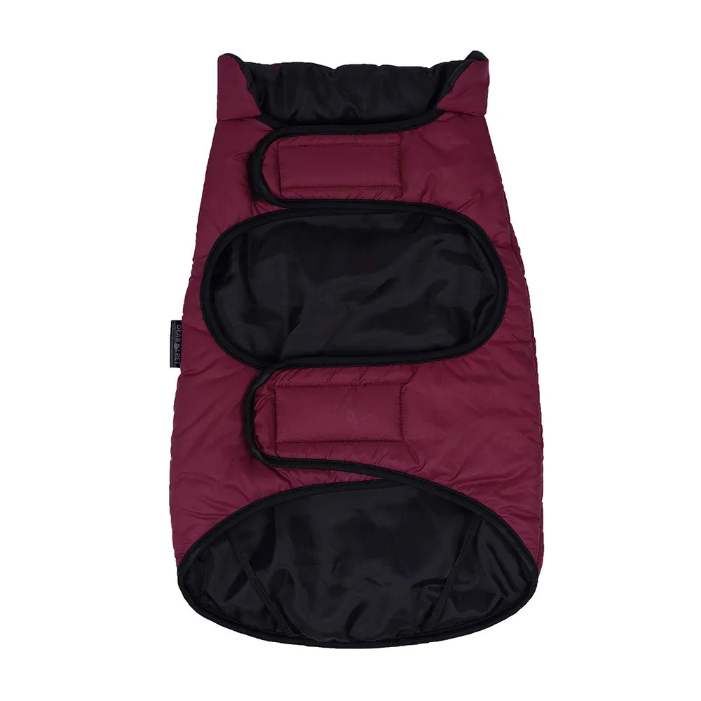 Dear Pet Quilted Jacket for Dogs in Maroon