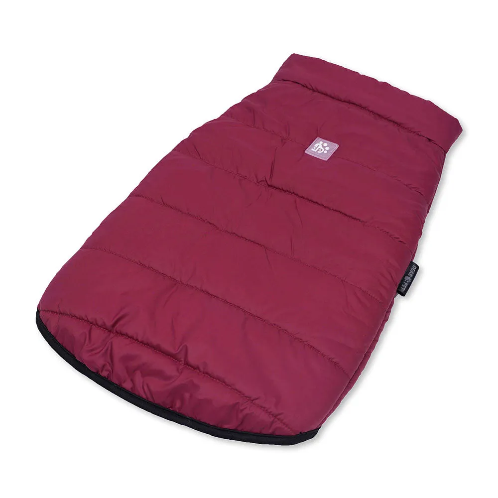 Dear Pet Quilted Jacket for Dogs in Maroon