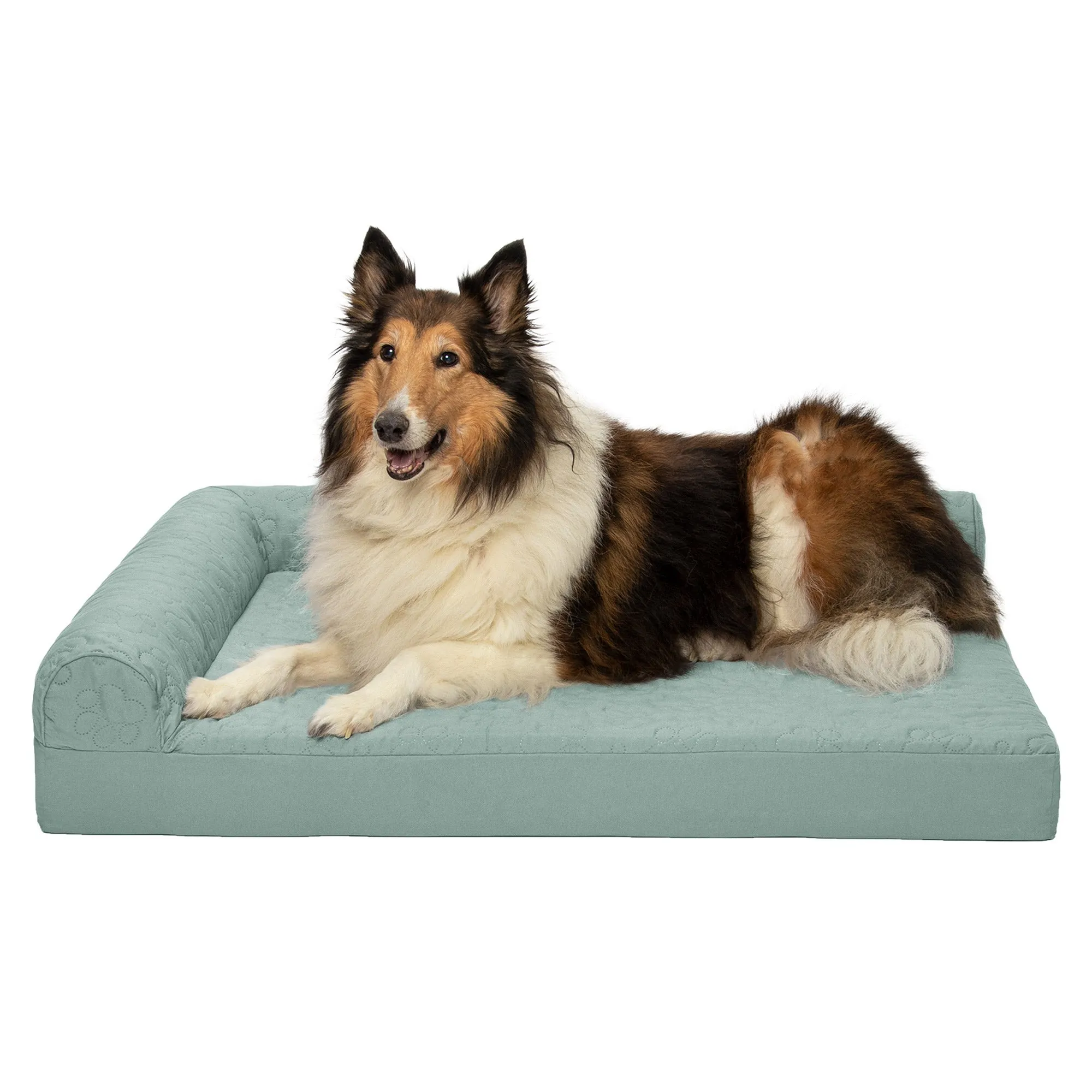 Deluxe Chaise Lounge Dog Bed - Pinsonic Paw Quilted Pet Bed