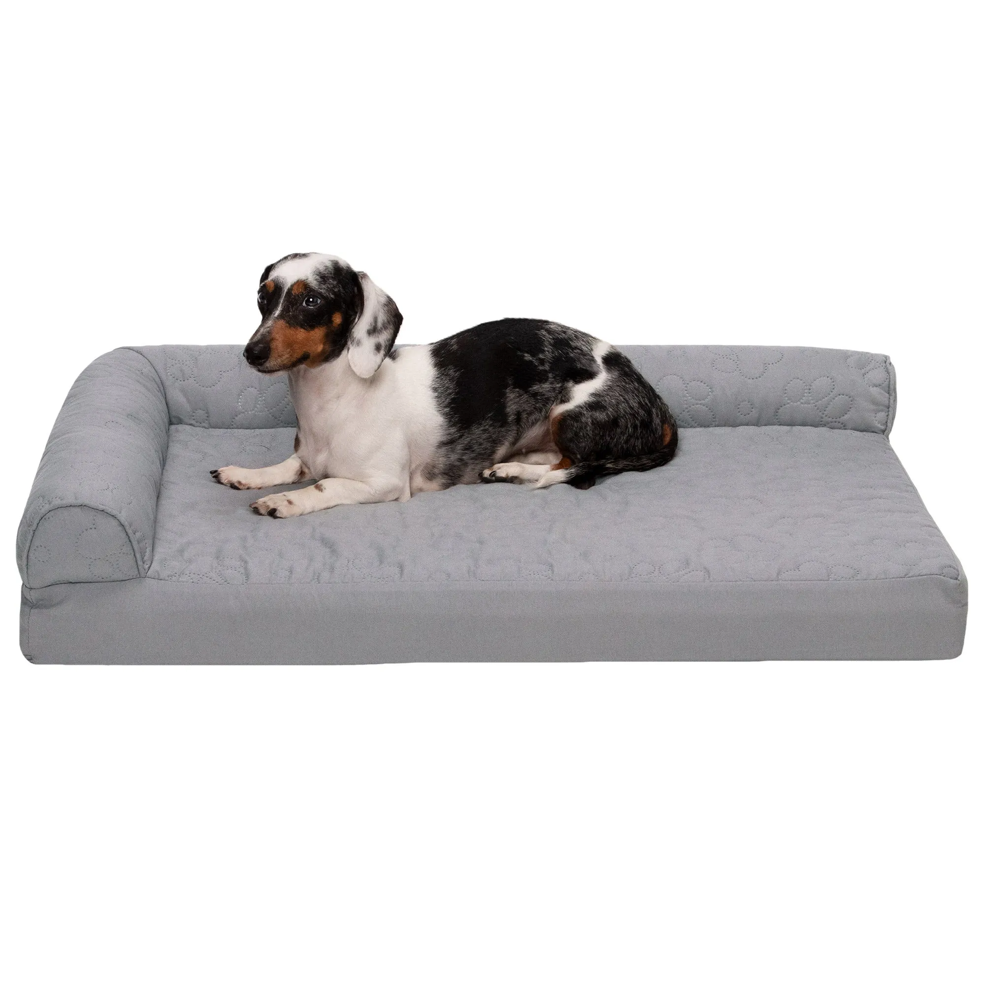 Deluxe Chaise Lounge Dog Bed - Pinsonic Paw Quilted Pet Bed