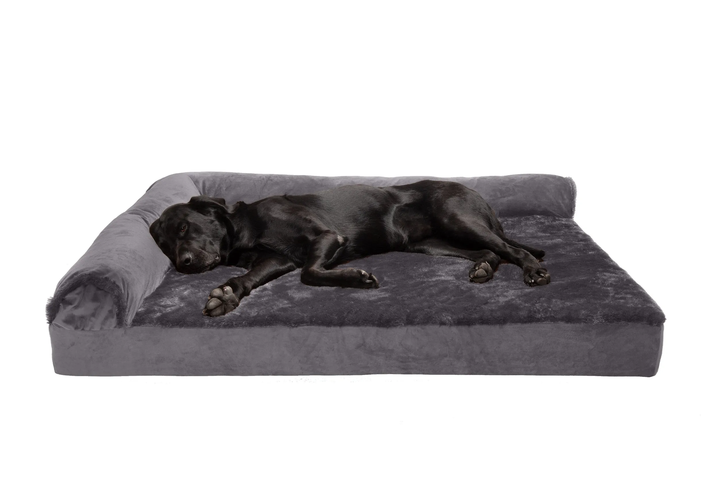 Deluxe Chaise Lounge Dog Bed - Plush & Velvet