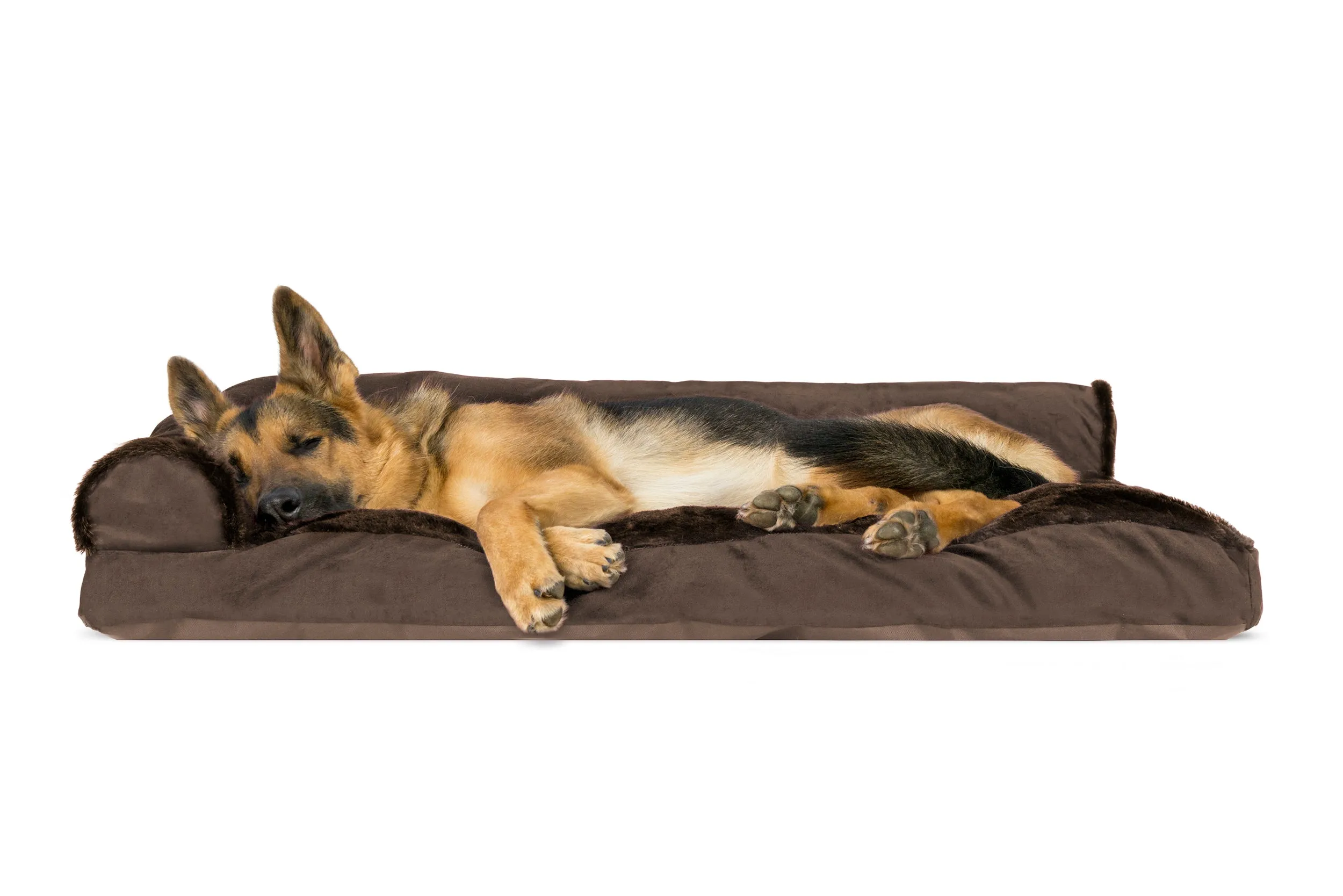 Deluxe Chaise Lounge Dog Bed - Plush & Velvet