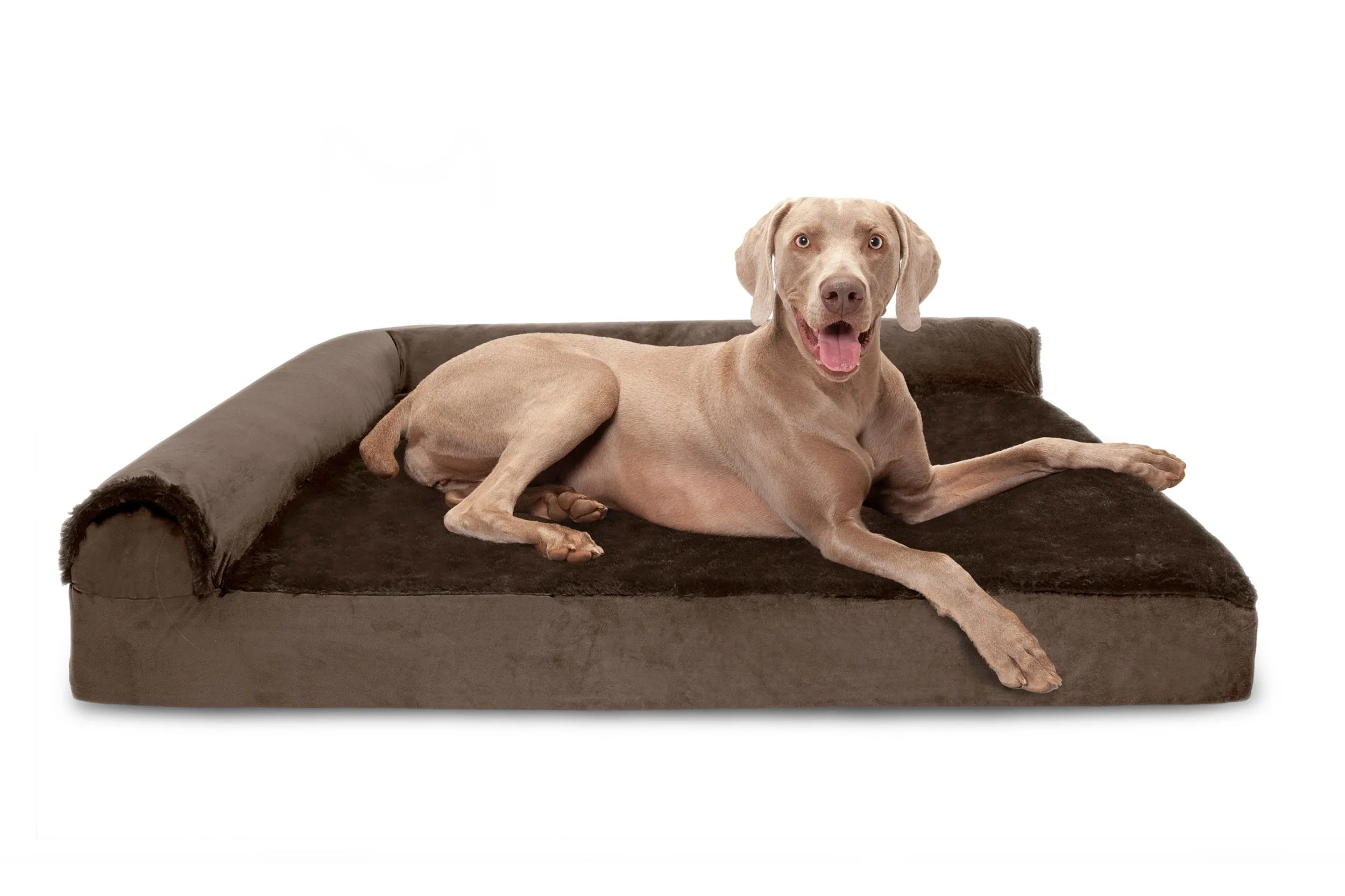 Deluxe Chaise Lounge Dog Bed - Plush & Velvet