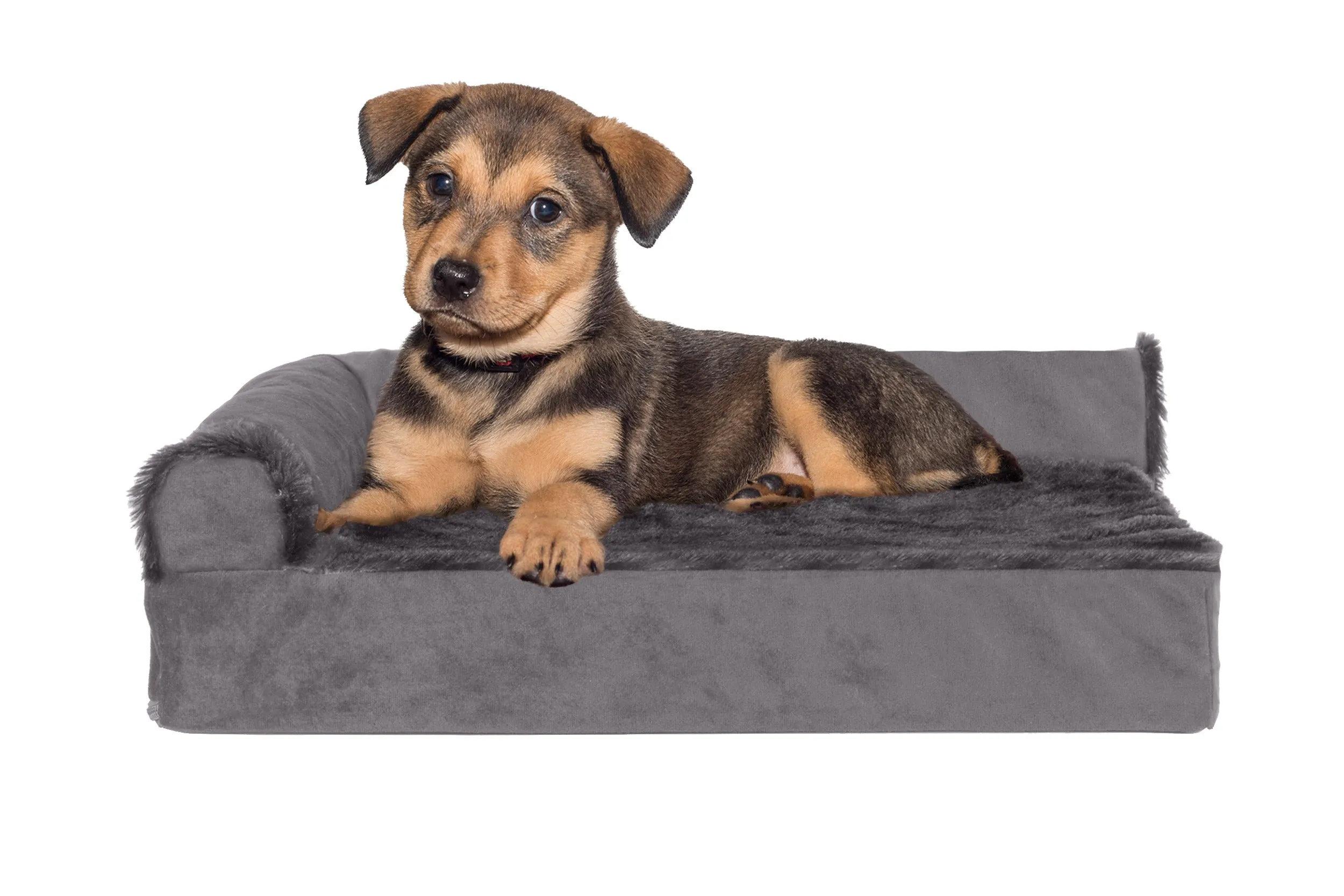 Deluxe Chaise Lounge Dog Bed - Plush & Velvet