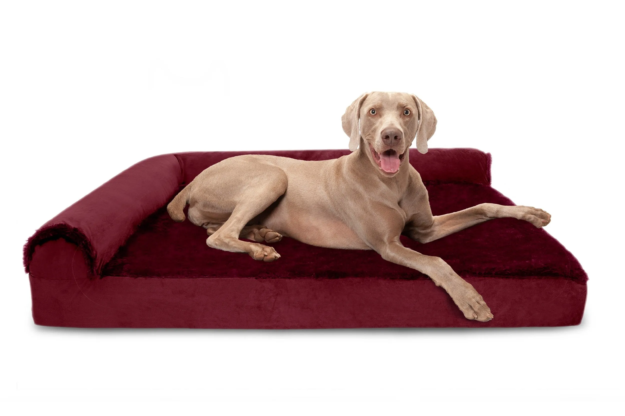 Deluxe Chaise Lounge Dog Bed - Plush & Velvet