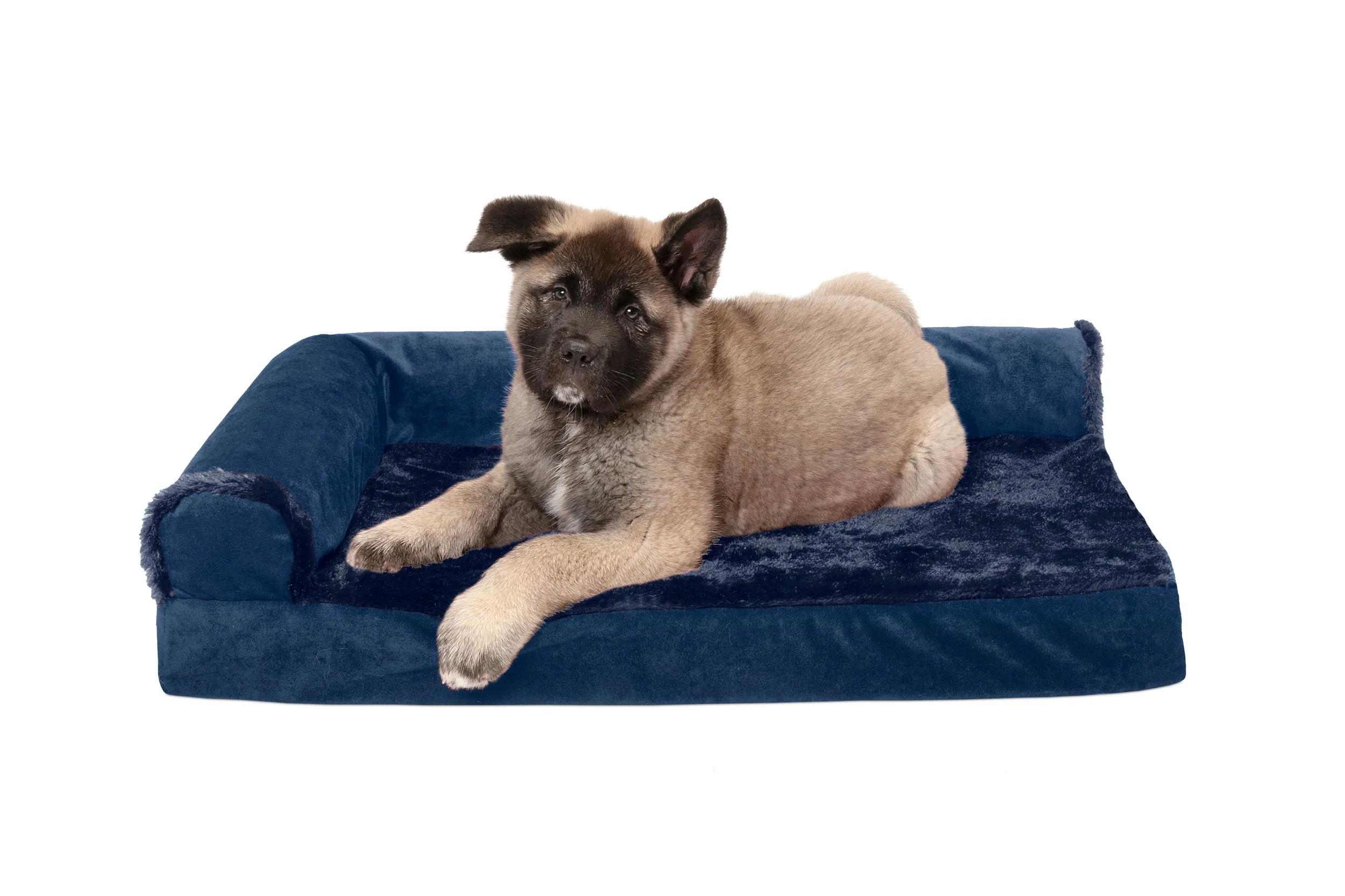 Deluxe Chaise Lounge Dog Bed - Plush & Velvet