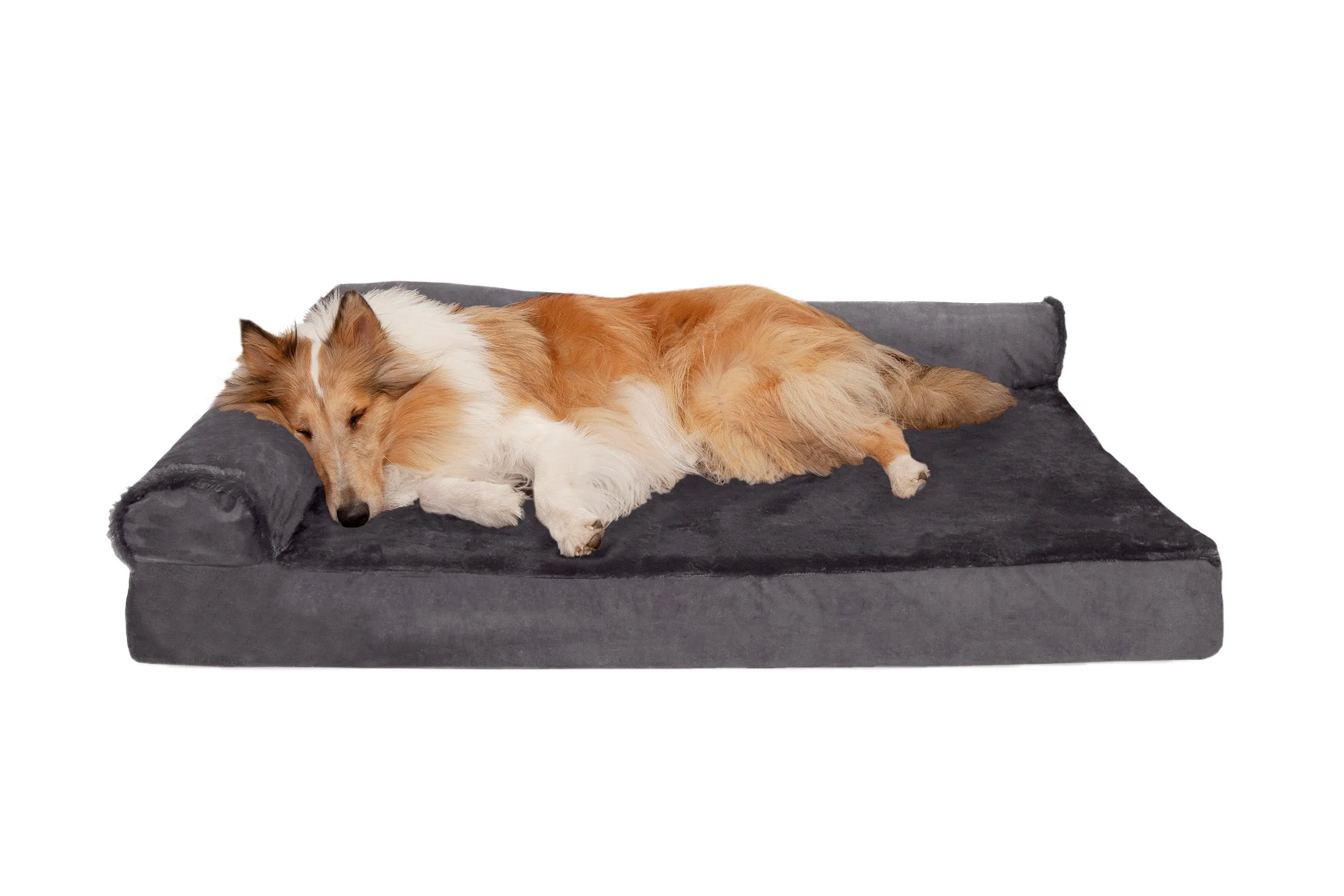 Deluxe Chaise Lounge Dog Bed - Plush & Velvet