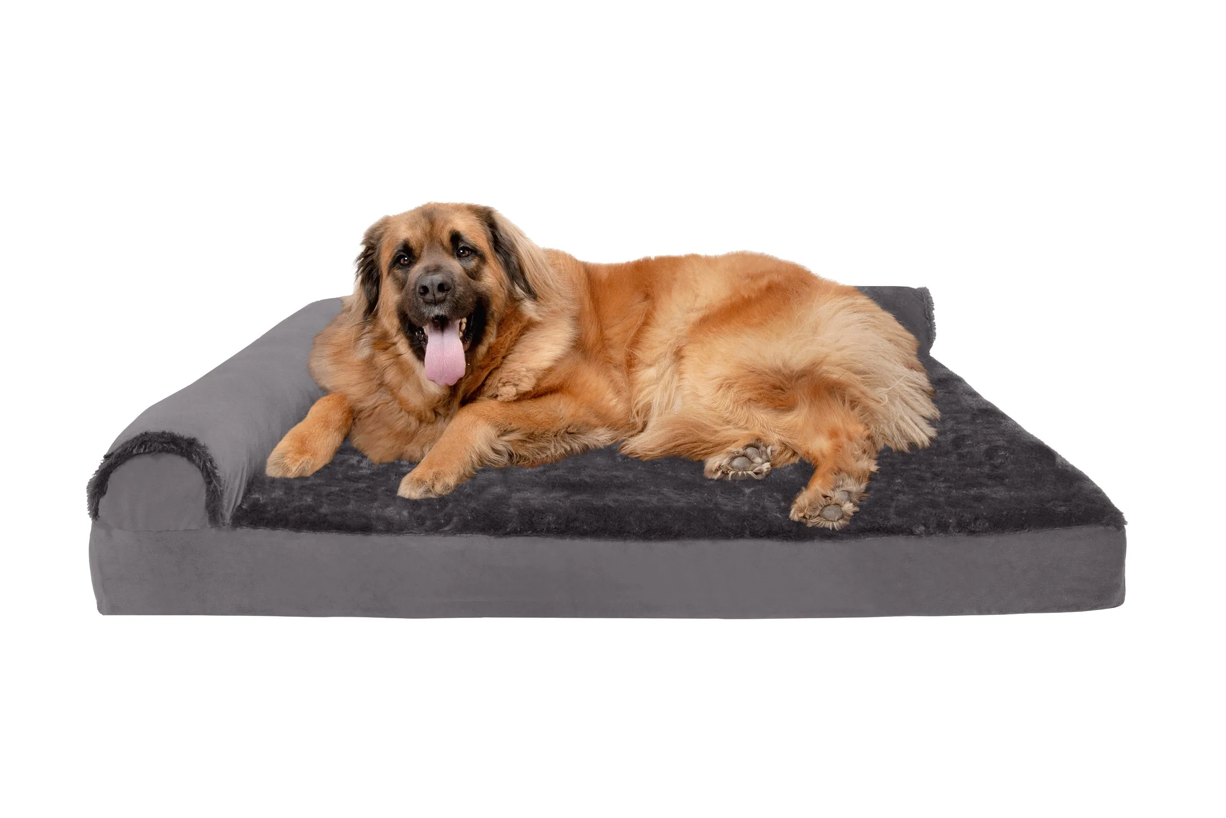 Deluxe Chaise Lounge Dog Bed - Plush & Velvet