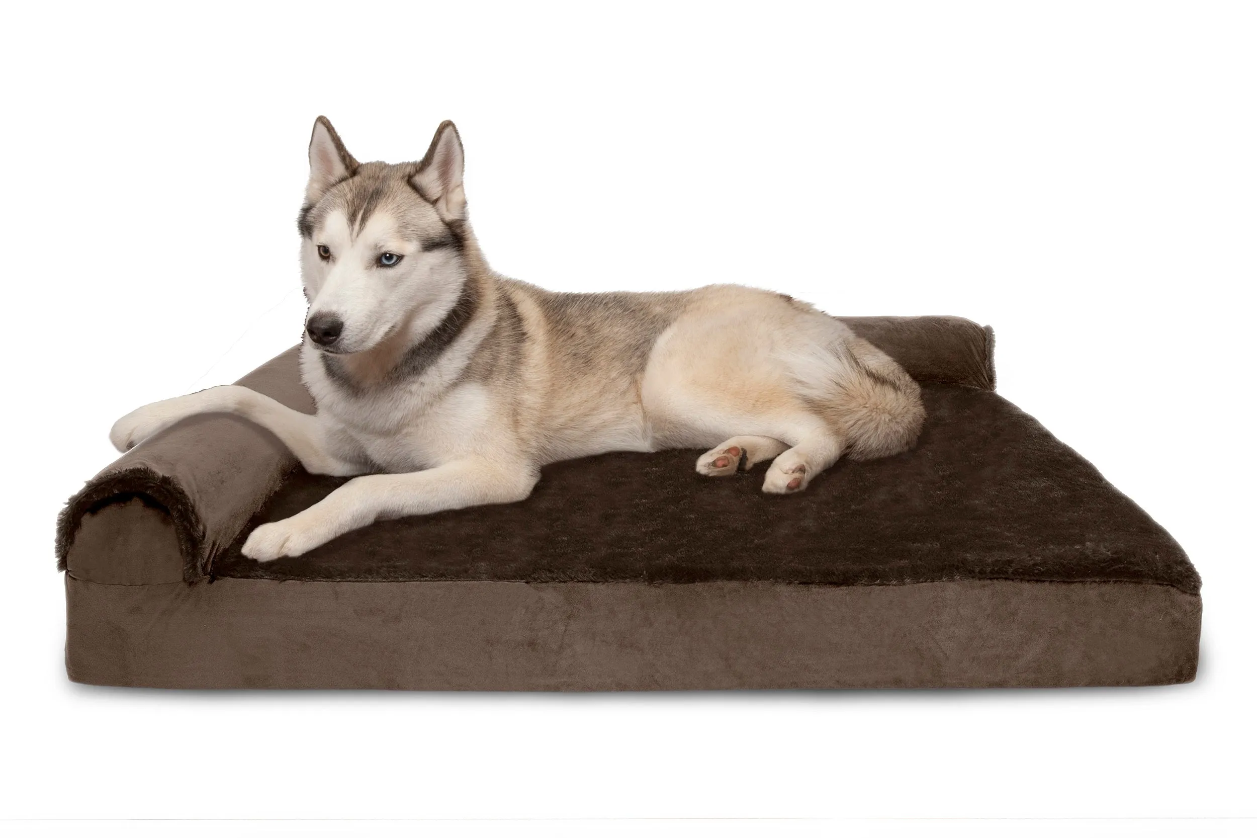 Deluxe Chaise Lounge Dog Bed - Plush & Velvet