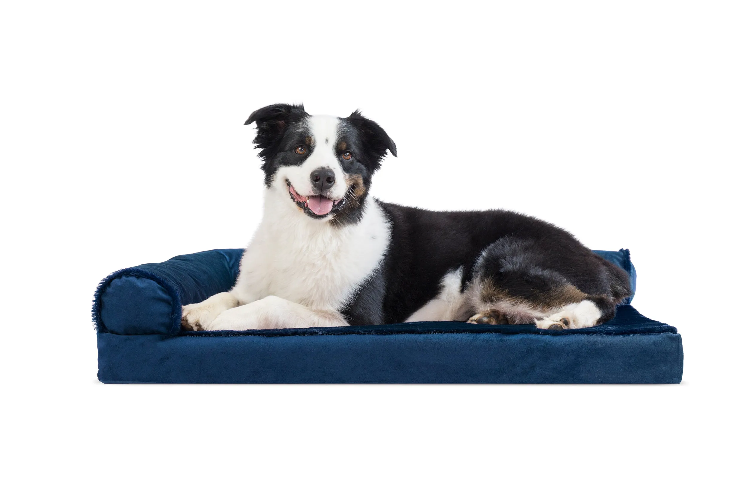 Deluxe Chaise Lounge Dog Bed - Plush & Velvet