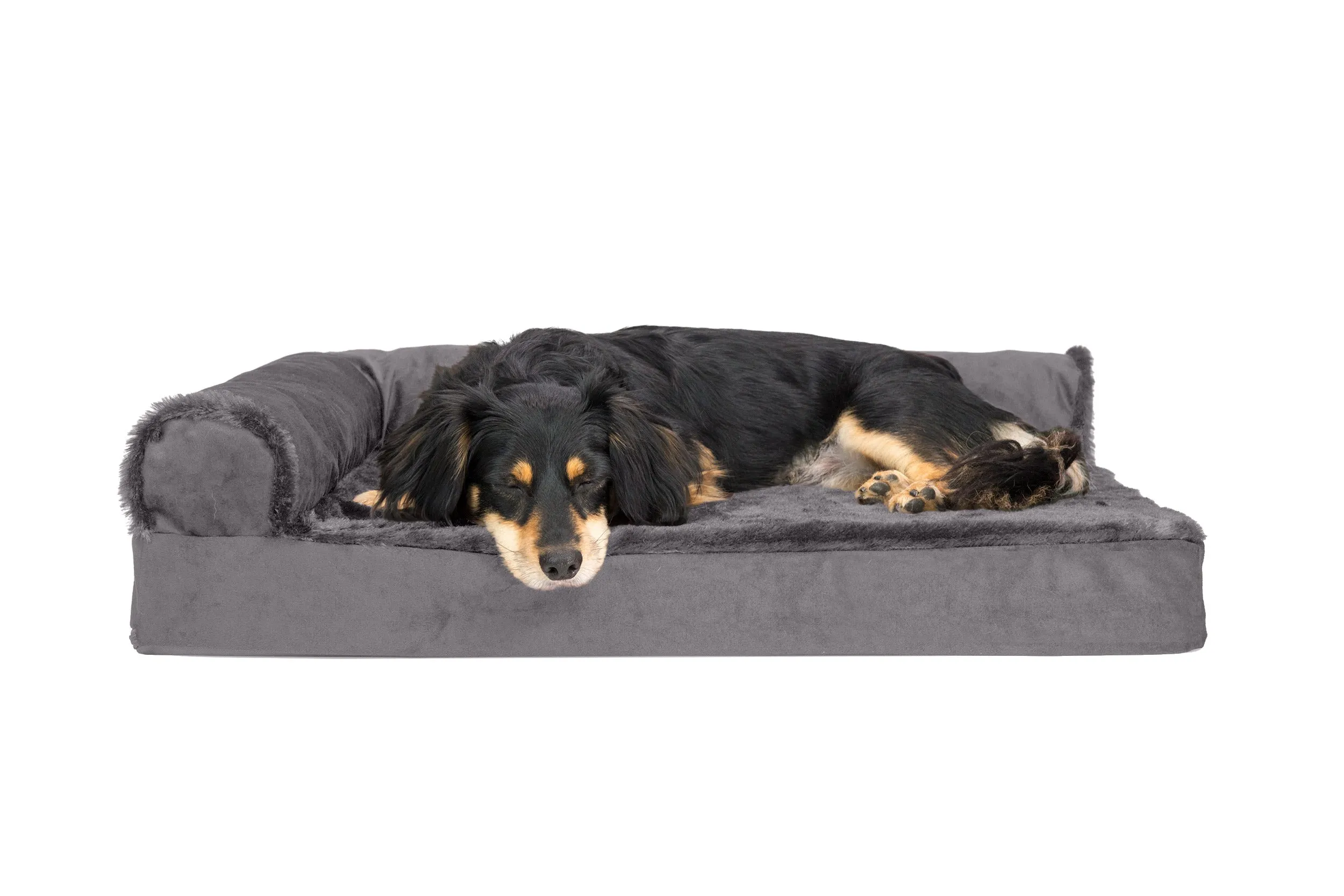 Deluxe Chaise Lounge Dog Bed - Plush & Velvet