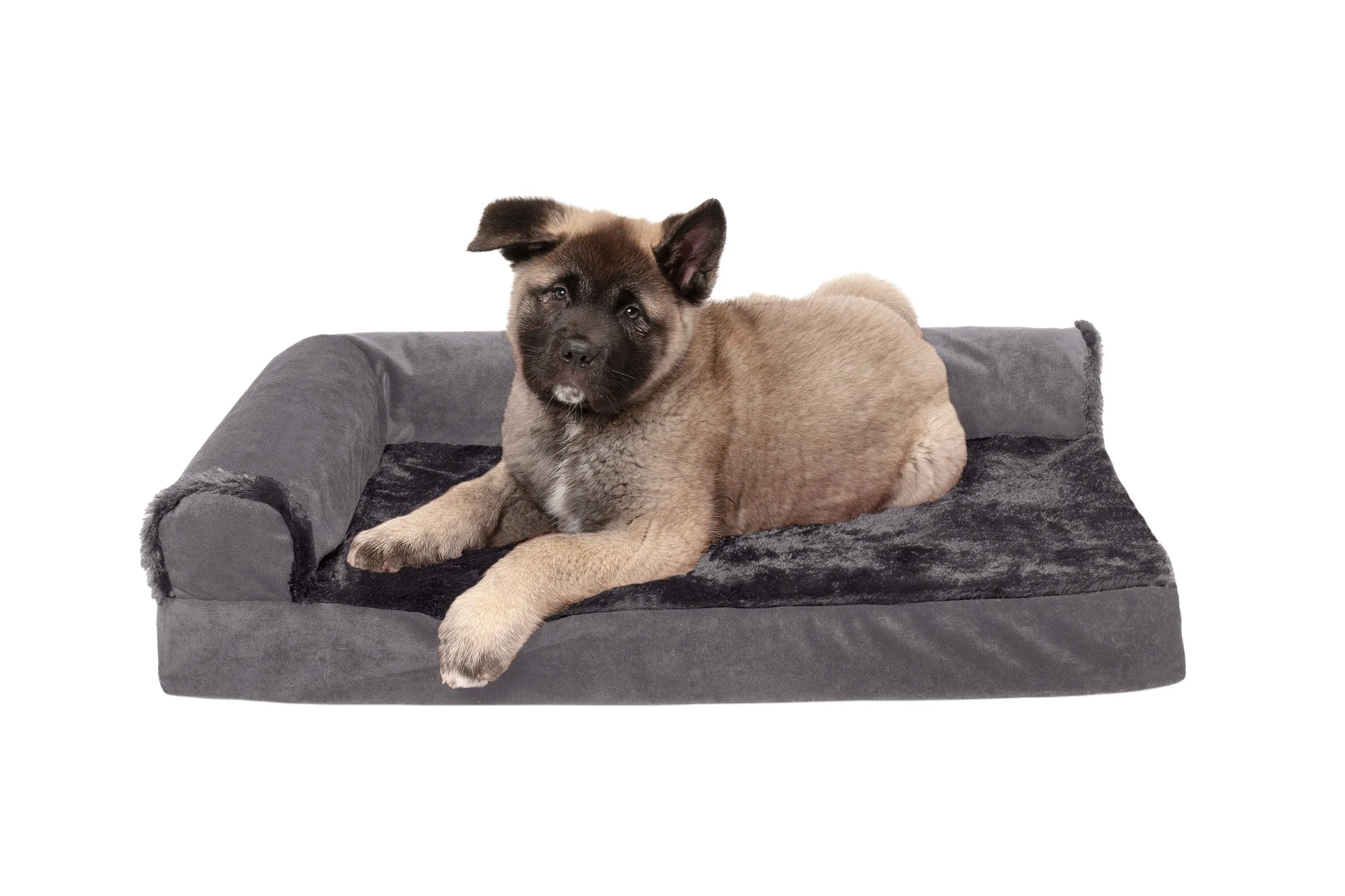 Deluxe Chaise Lounge Dog Bed - Plush & Velvet