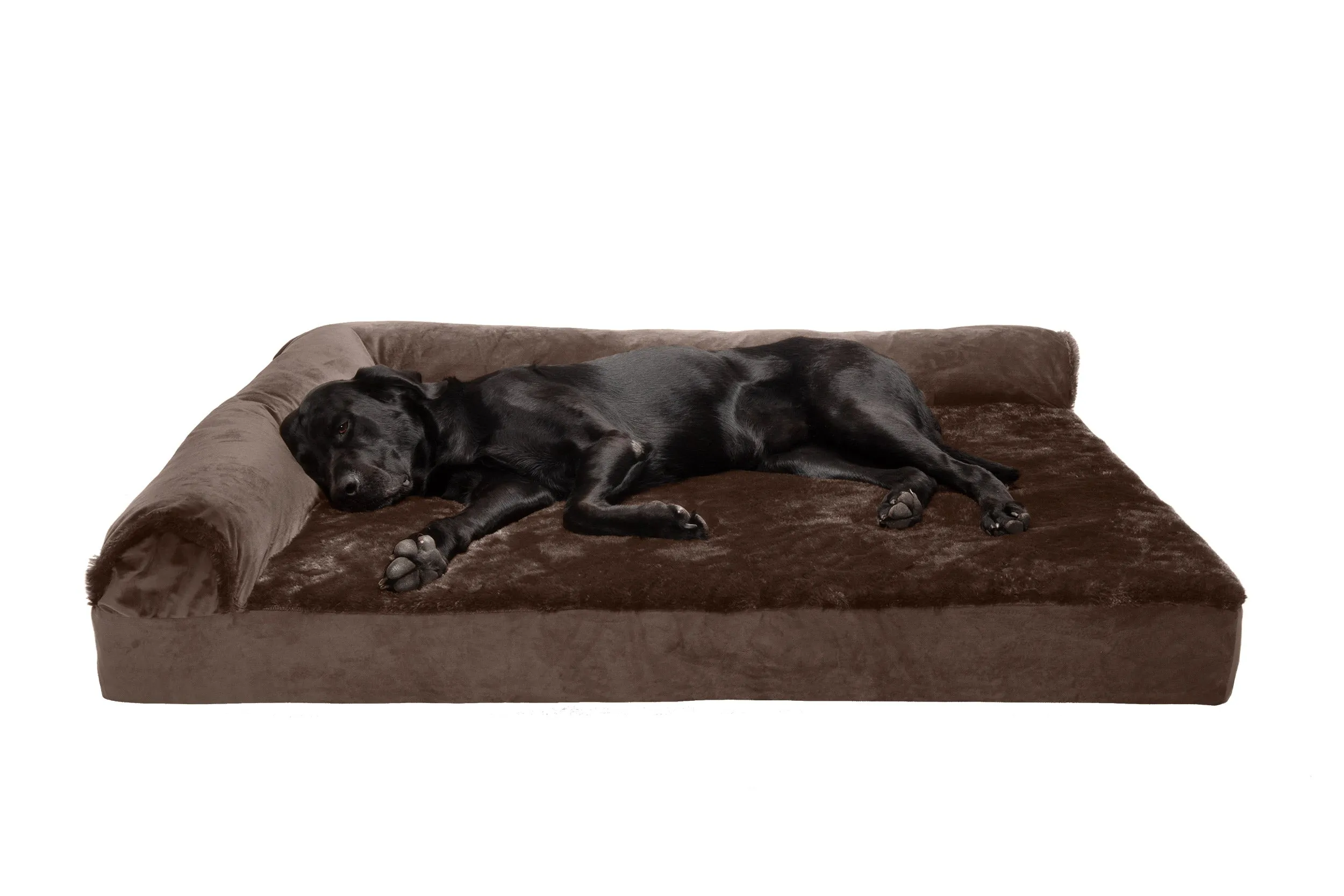 Deluxe Chaise Lounge Dog Bed - Plush & Velvet