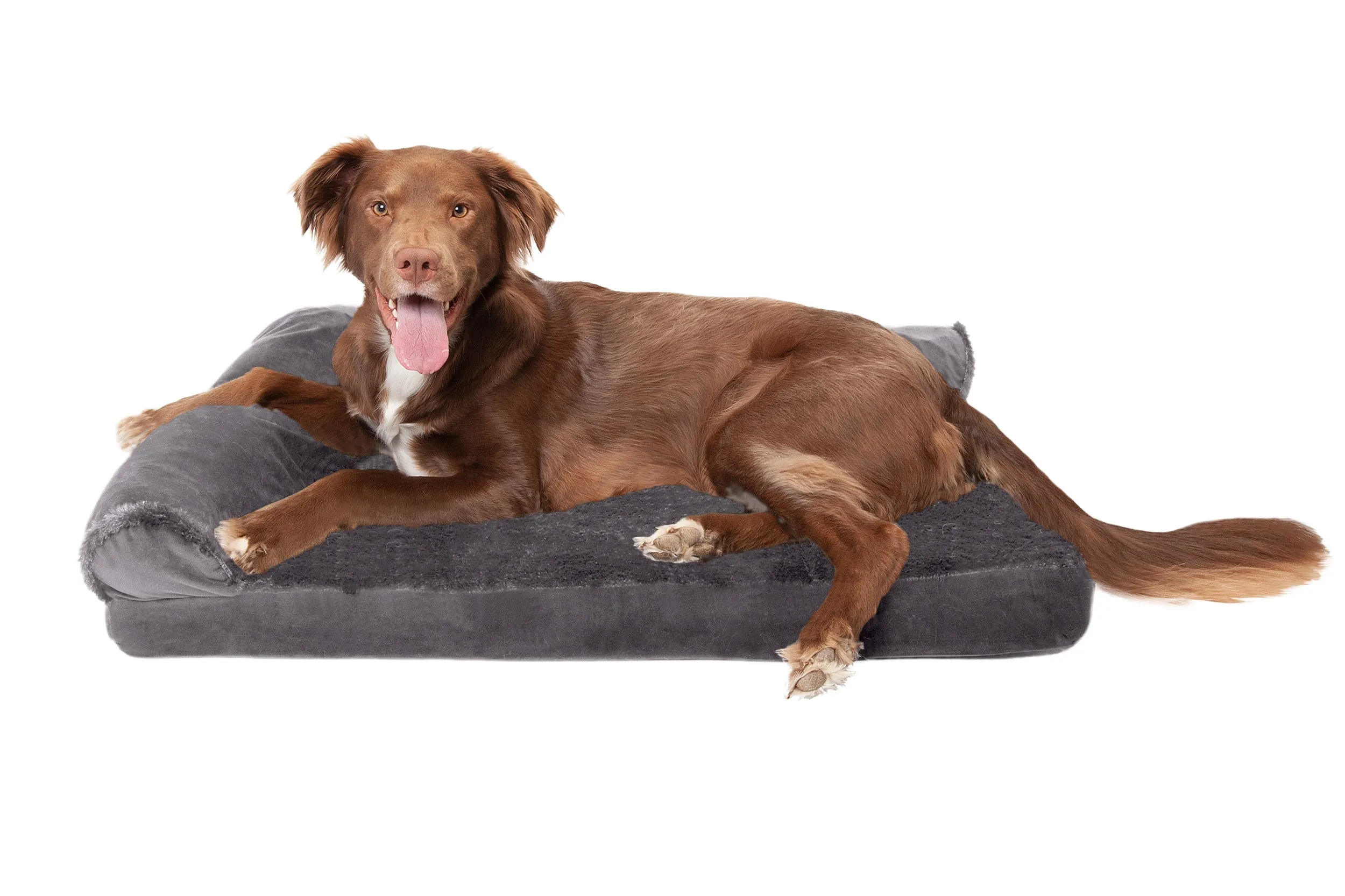 Deluxe Chaise Lounge Dog Bed - Plush & Velvet