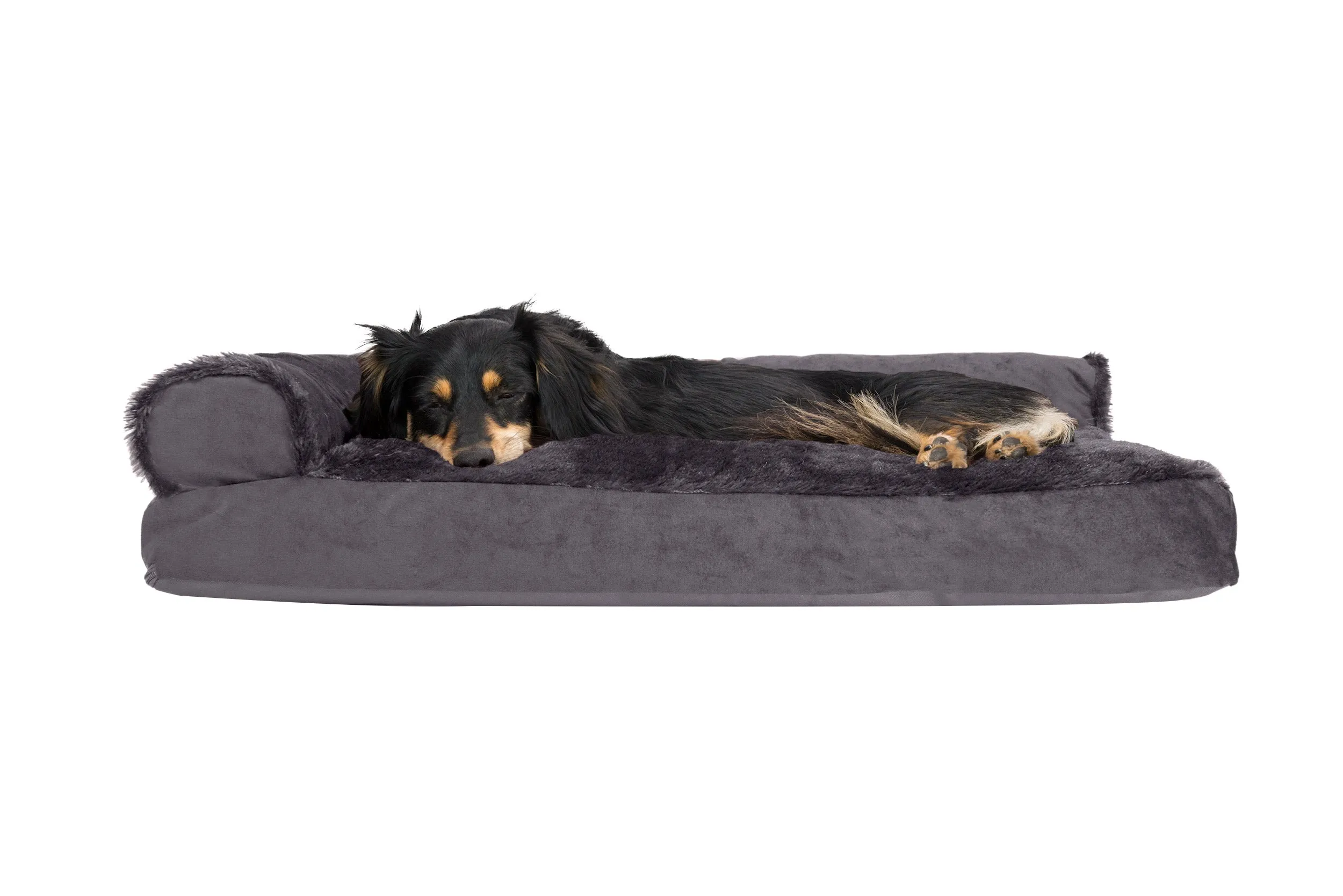 Deluxe Chaise Lounge Dog Bed - Plush & Velvet