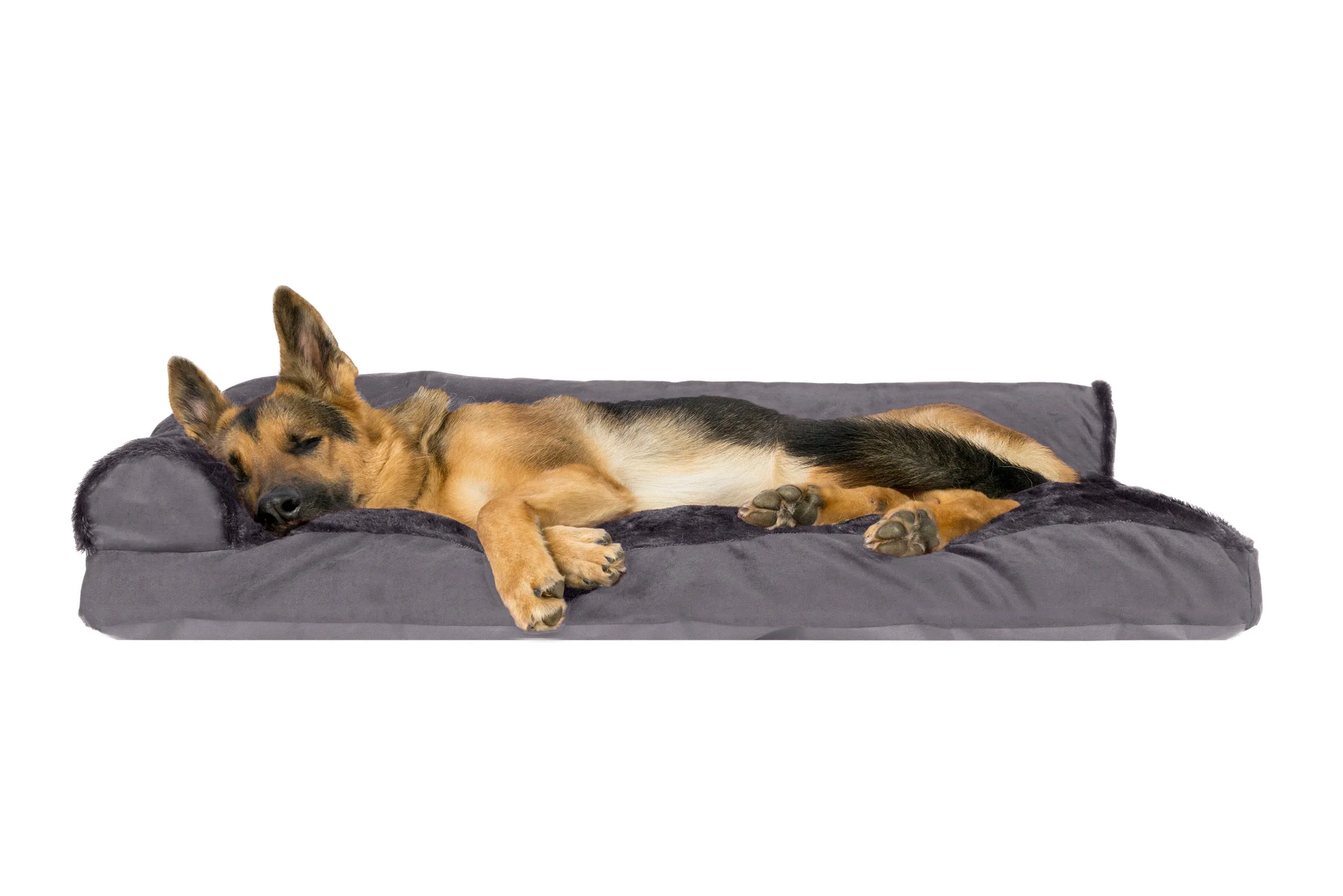 Deluxe Chaise Lounge Dog Bed - Plush & Velvet