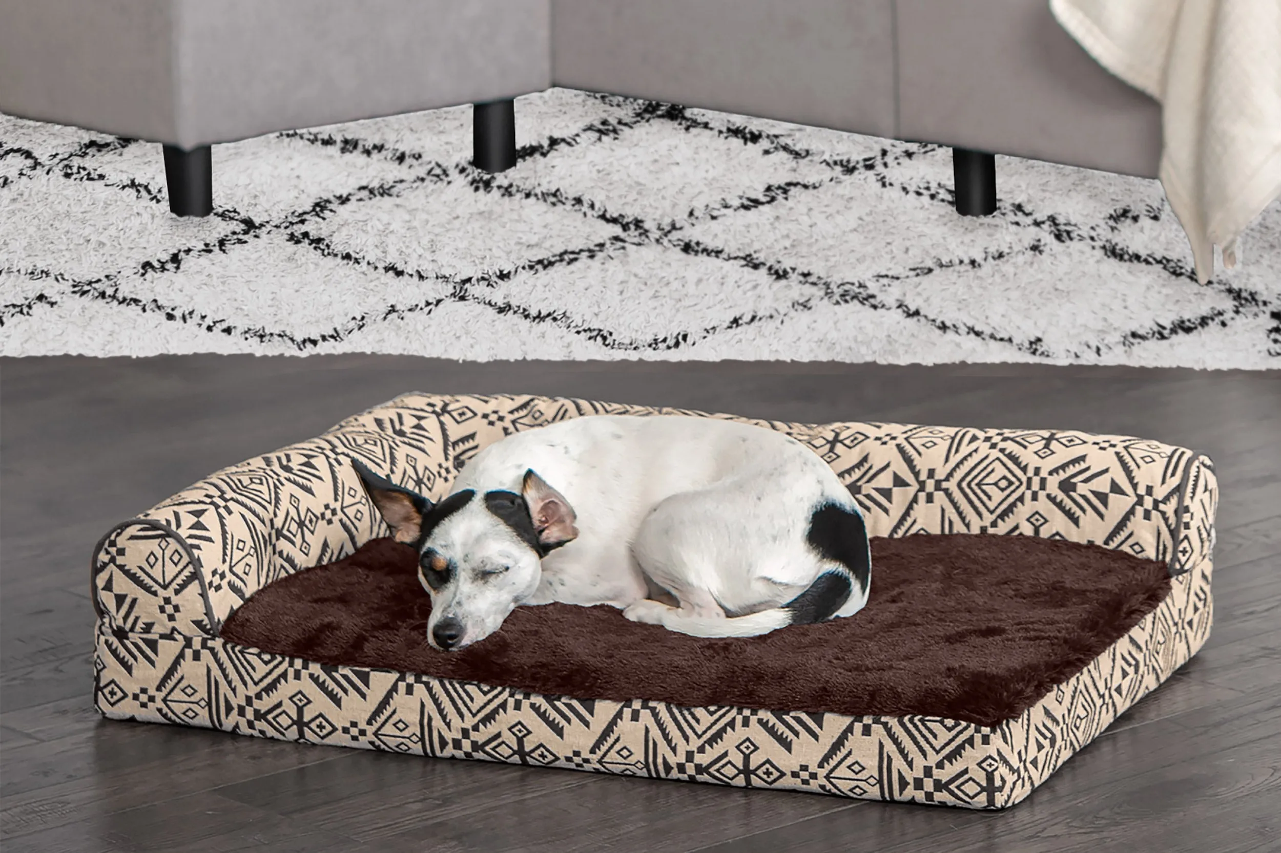 Deluxe Chaise Lounge Dog Bed - Southwest Kilim