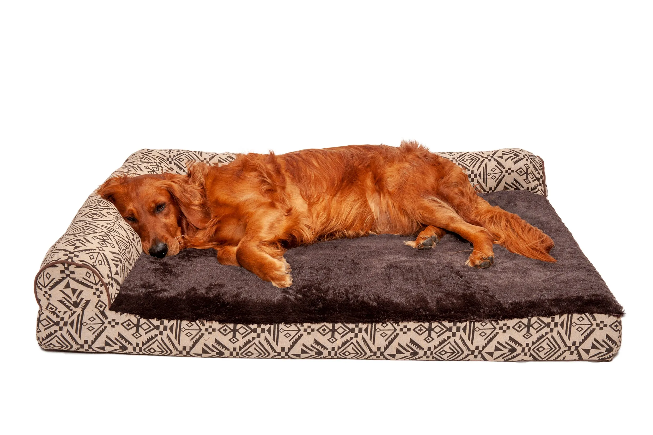 Deluxe Chaise Lounge Dog Bed - Southwest Kilim