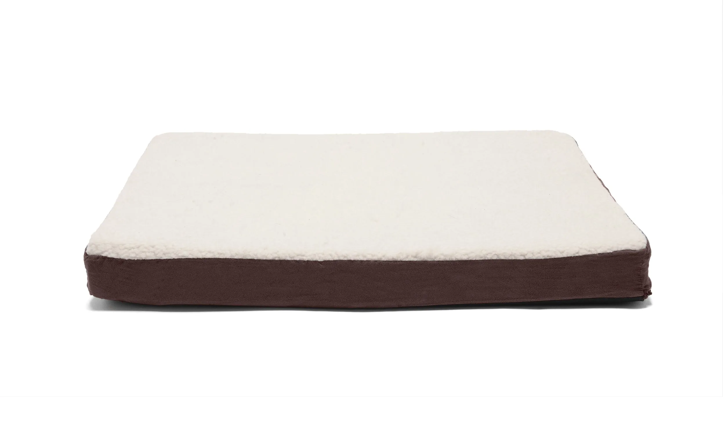 Deluxe Mattress Dog Bed - Faux Sheepskin & Suede