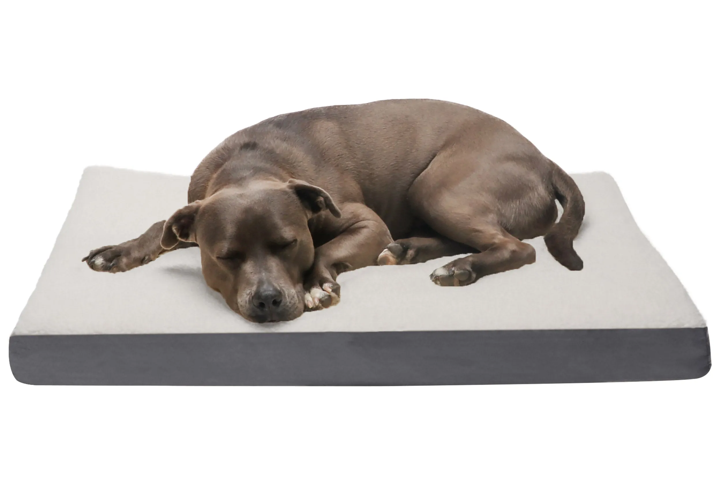 Deluxe Mattress Dog Bed - Faux Sheepskin & Suede