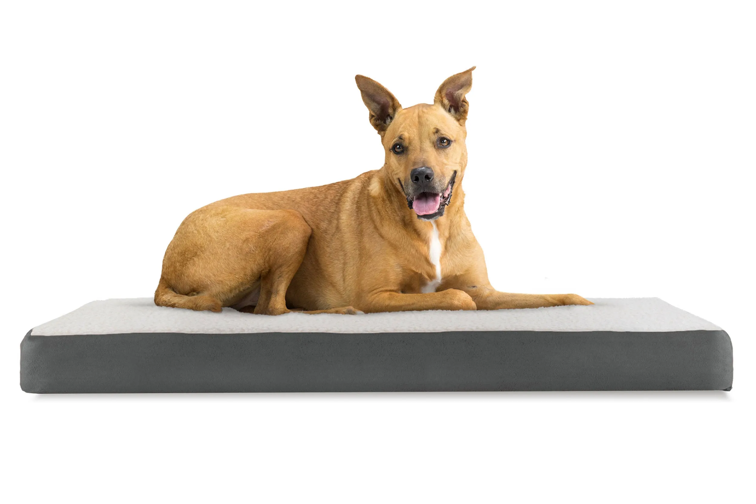 Deluxe Mattress Dog Bed - Faux Sheepskin & Suede