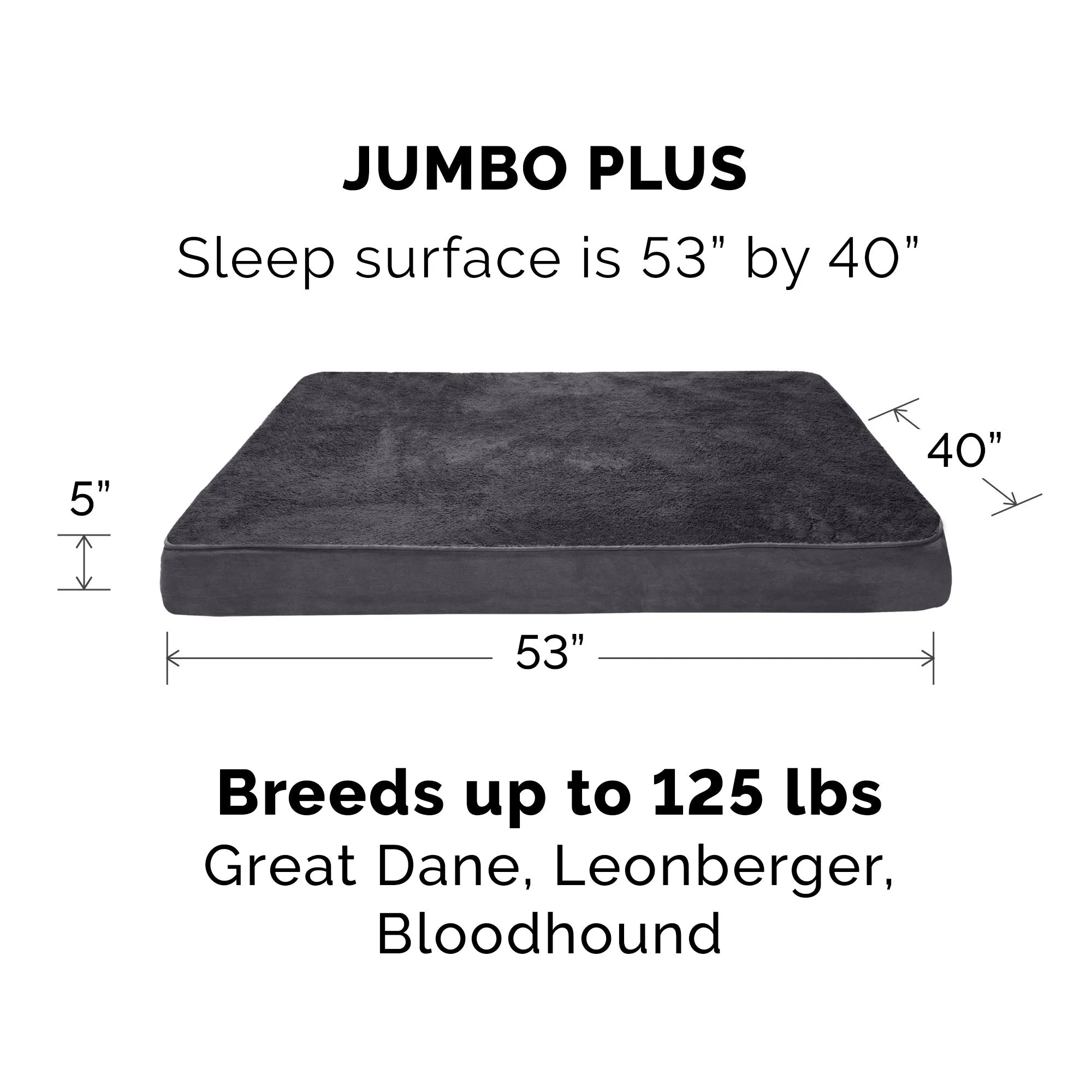 Deluxe Mattress Dog Bed - Terry & Suede